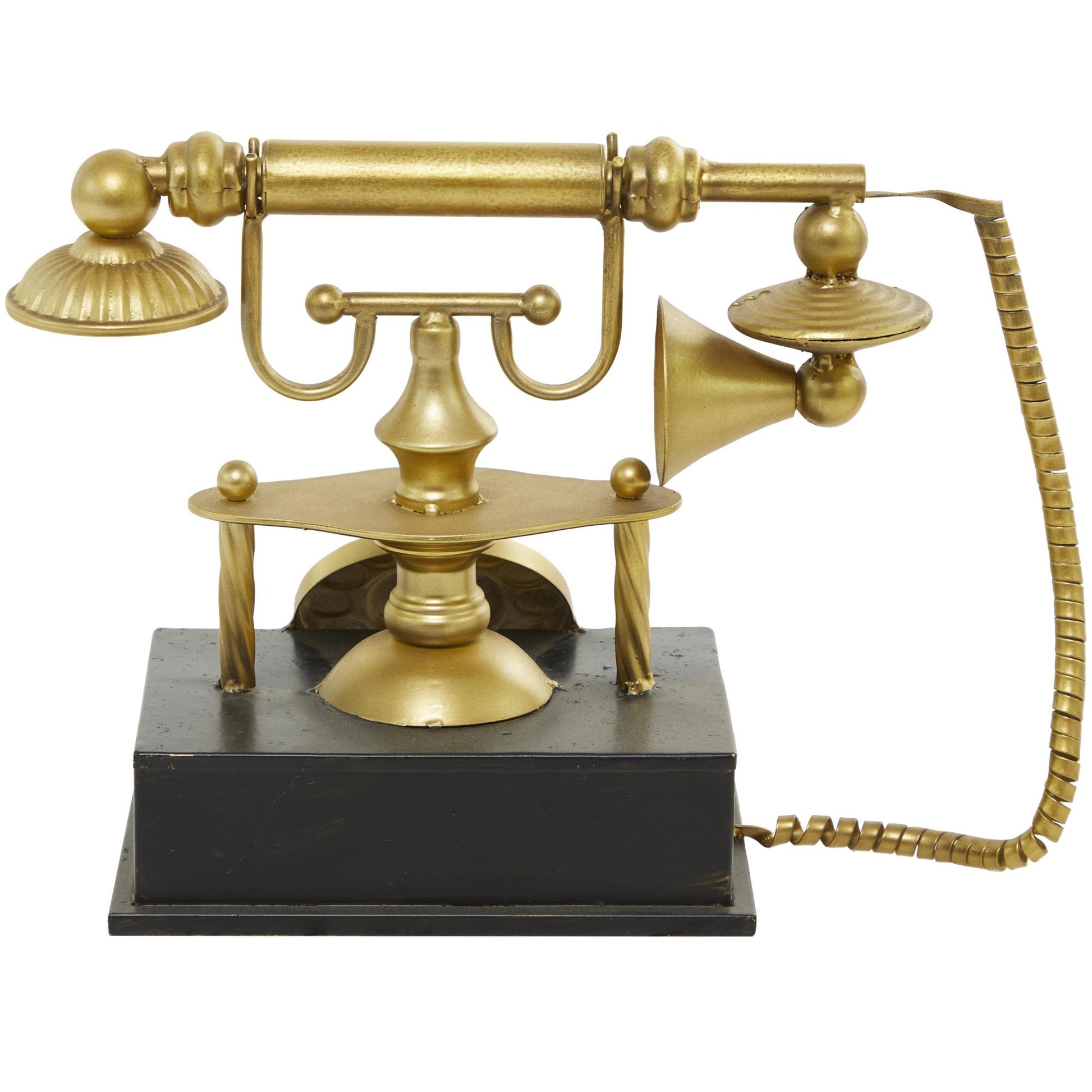 Telephone Gold Metal Decorative Sculpture