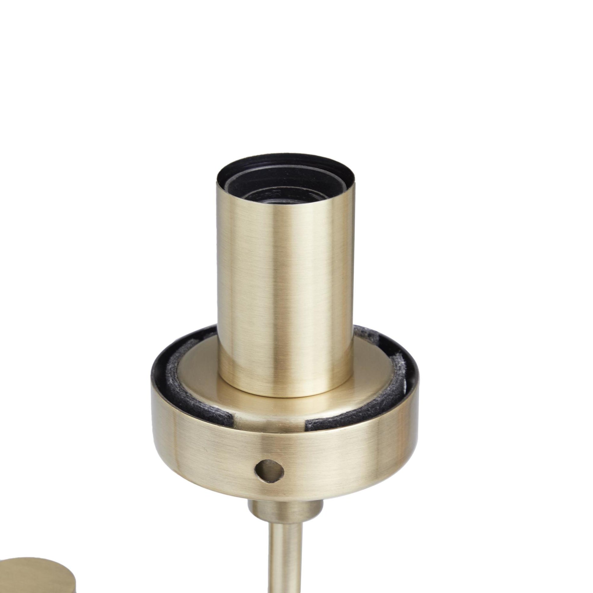 Gold Metal Tall Room Accent Lamp with Cylinder Glass Shades