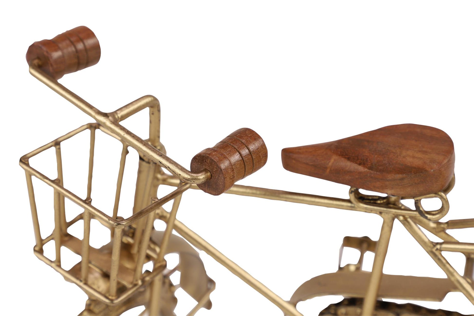 Bike Gold Metal Decorative Sculpture