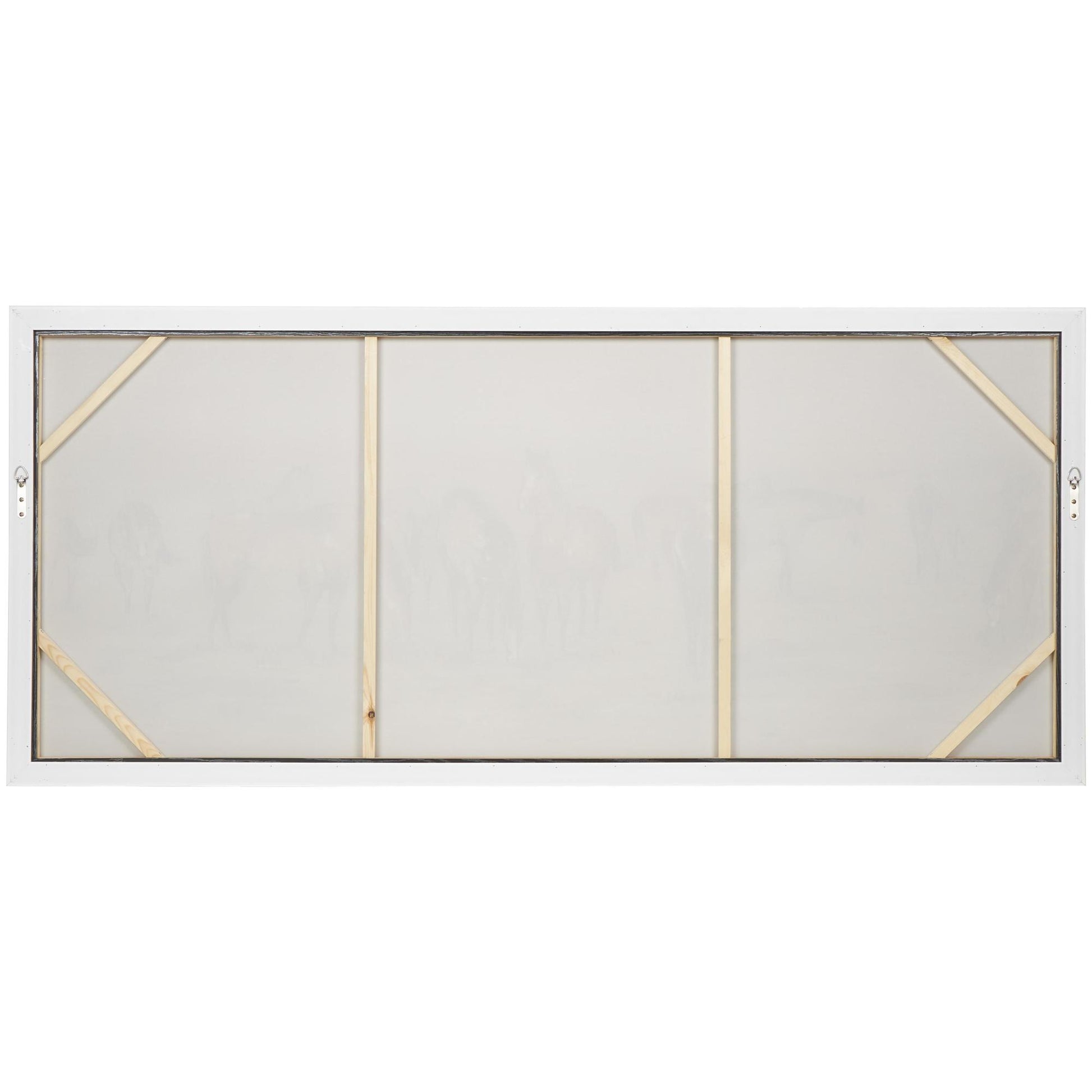 Horse Brown Canvas Decorative Wall Art with Wooden Frame and Gold Foil Accents