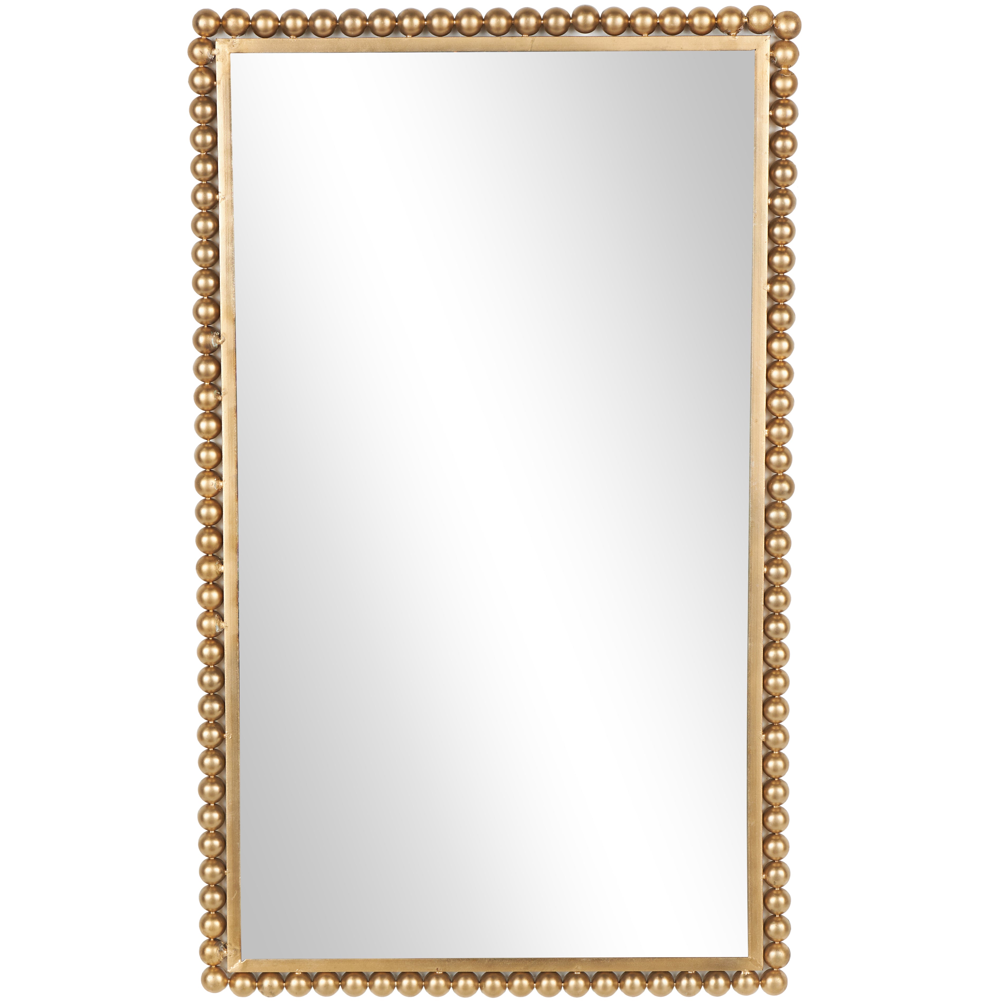 CosmoLiving by Cosmopolitan Metal Room Wall Mirror with Beaded Detailing