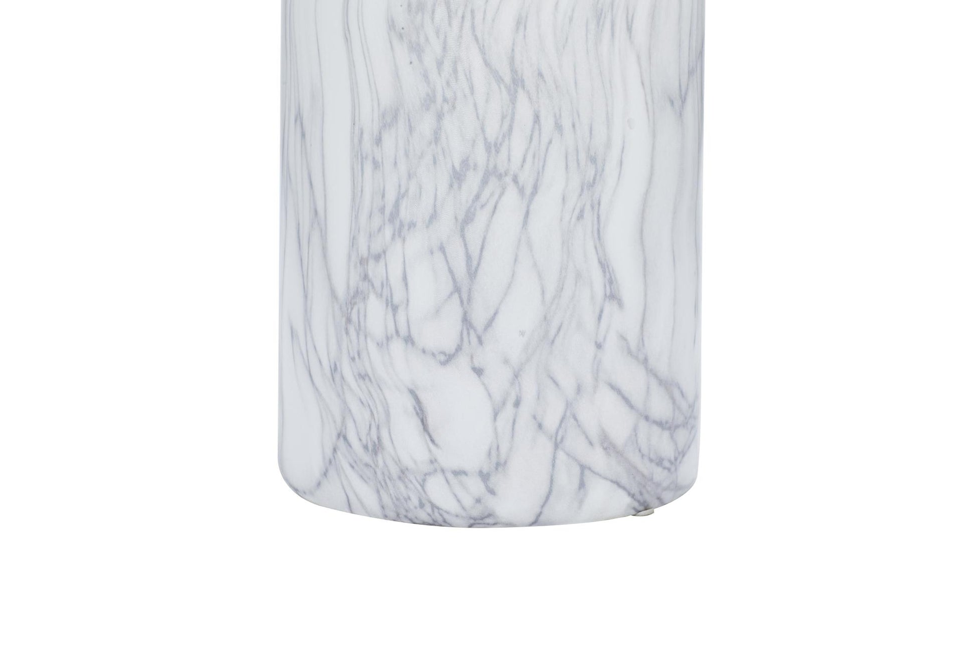 White Ceramic Faux Marble Decorative Vase