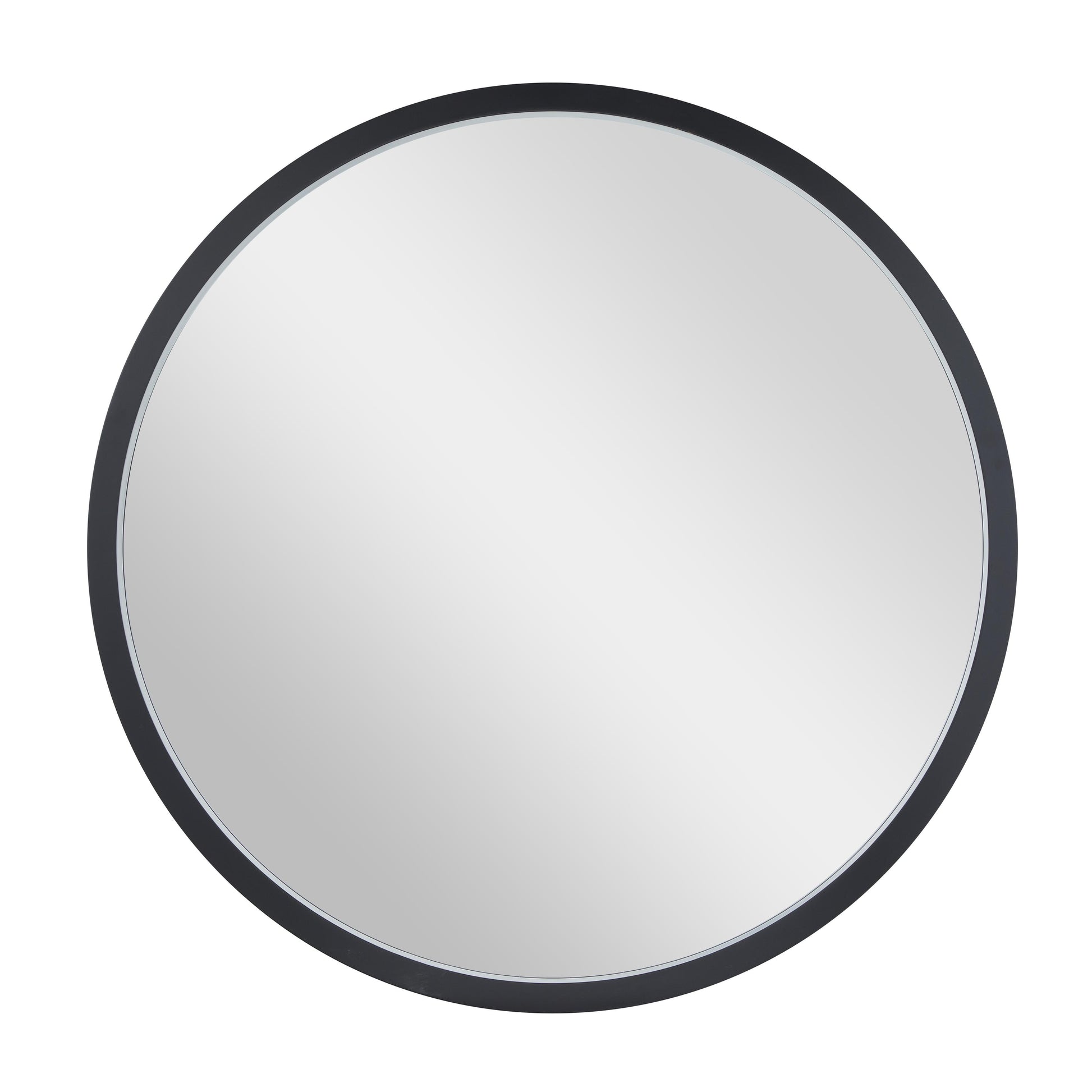 Wooden Round Minimalistic Room Wall Mirror 42" x 2" x 42"