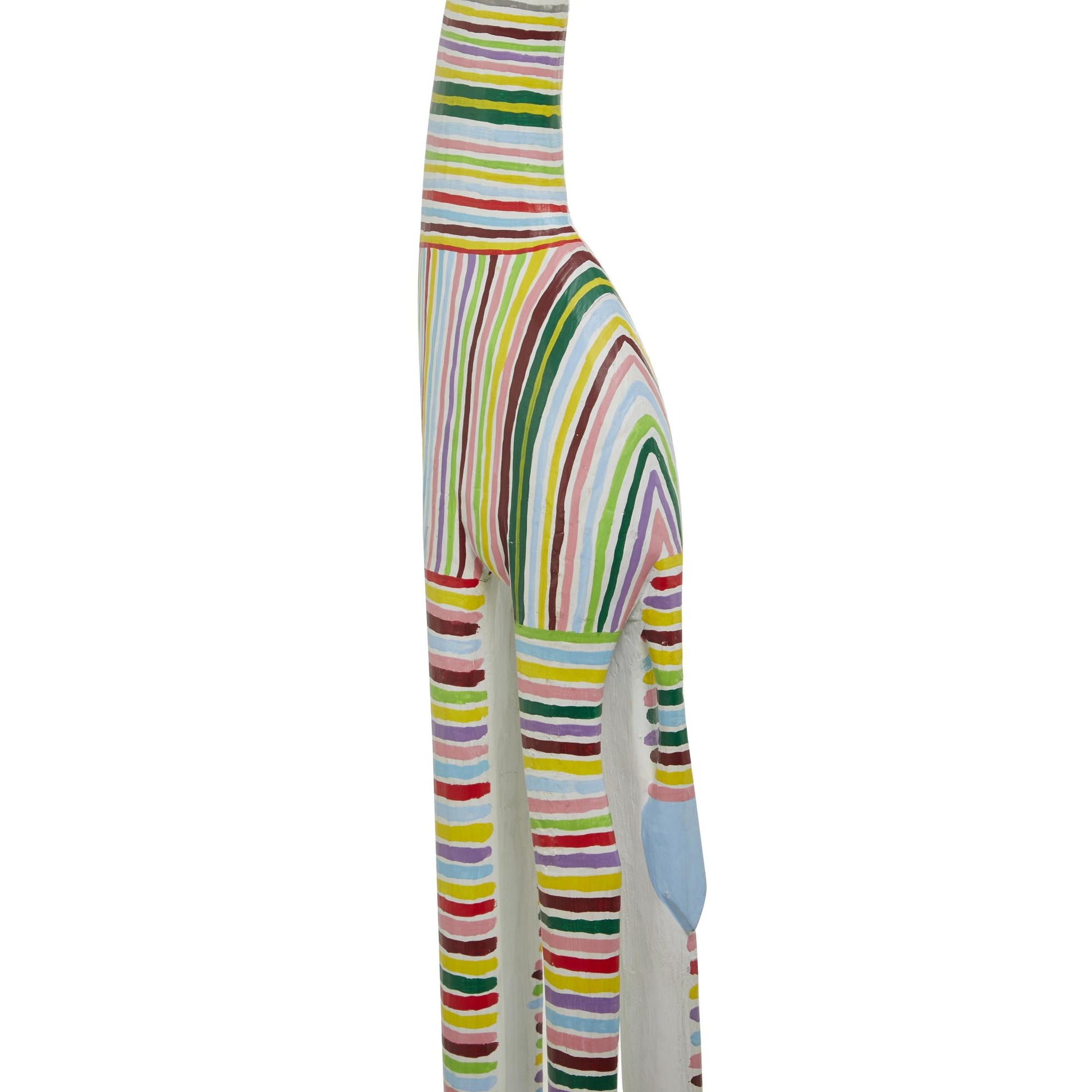 Zebra Multi Colored Wood Handmade Decorative Sculpture