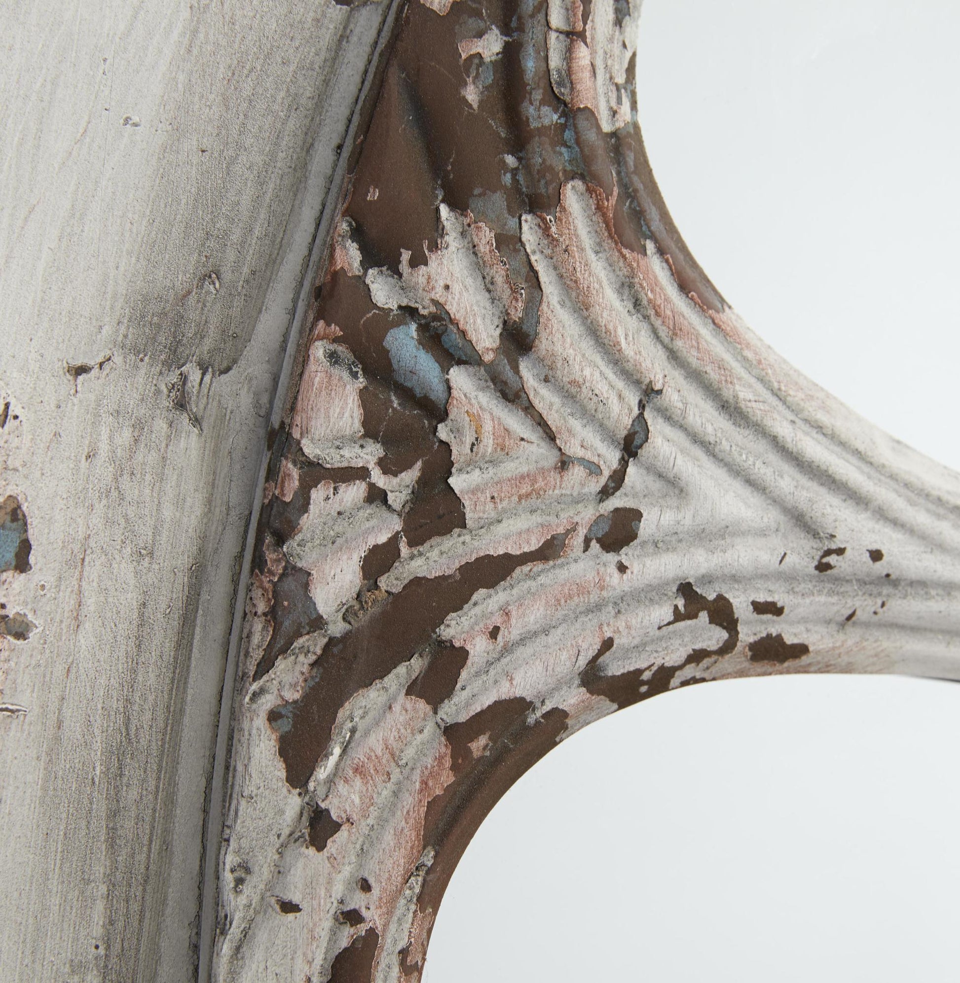 White Metal Window Pane Inspired Room Wall Mirror with Arched Top