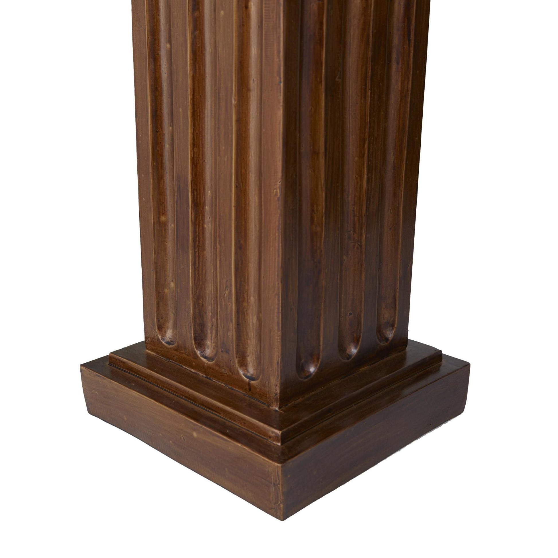 Horse Brown Polystone Side End Pedestal Table