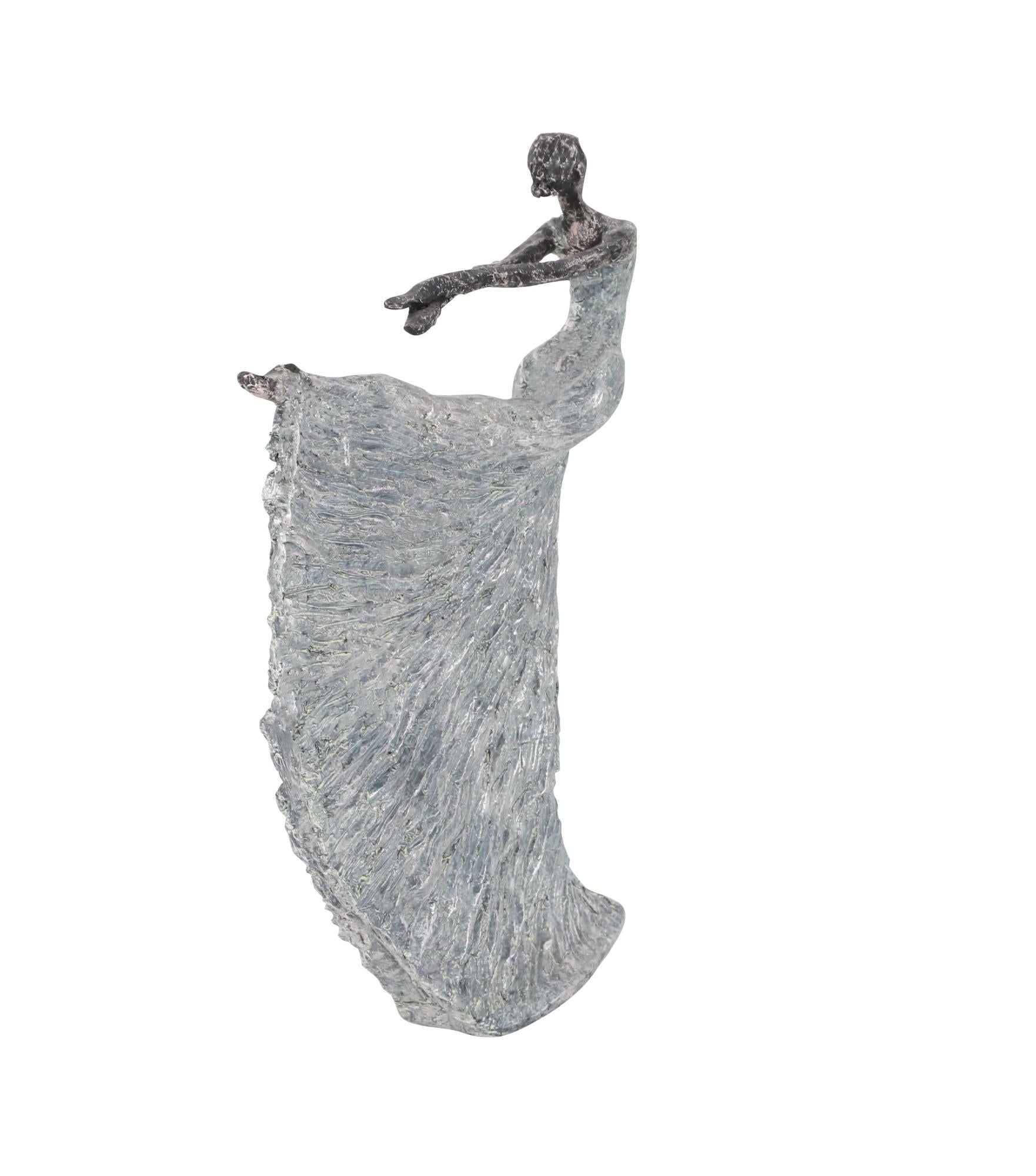 Dancer Gray Polystone Decorative Sculpture