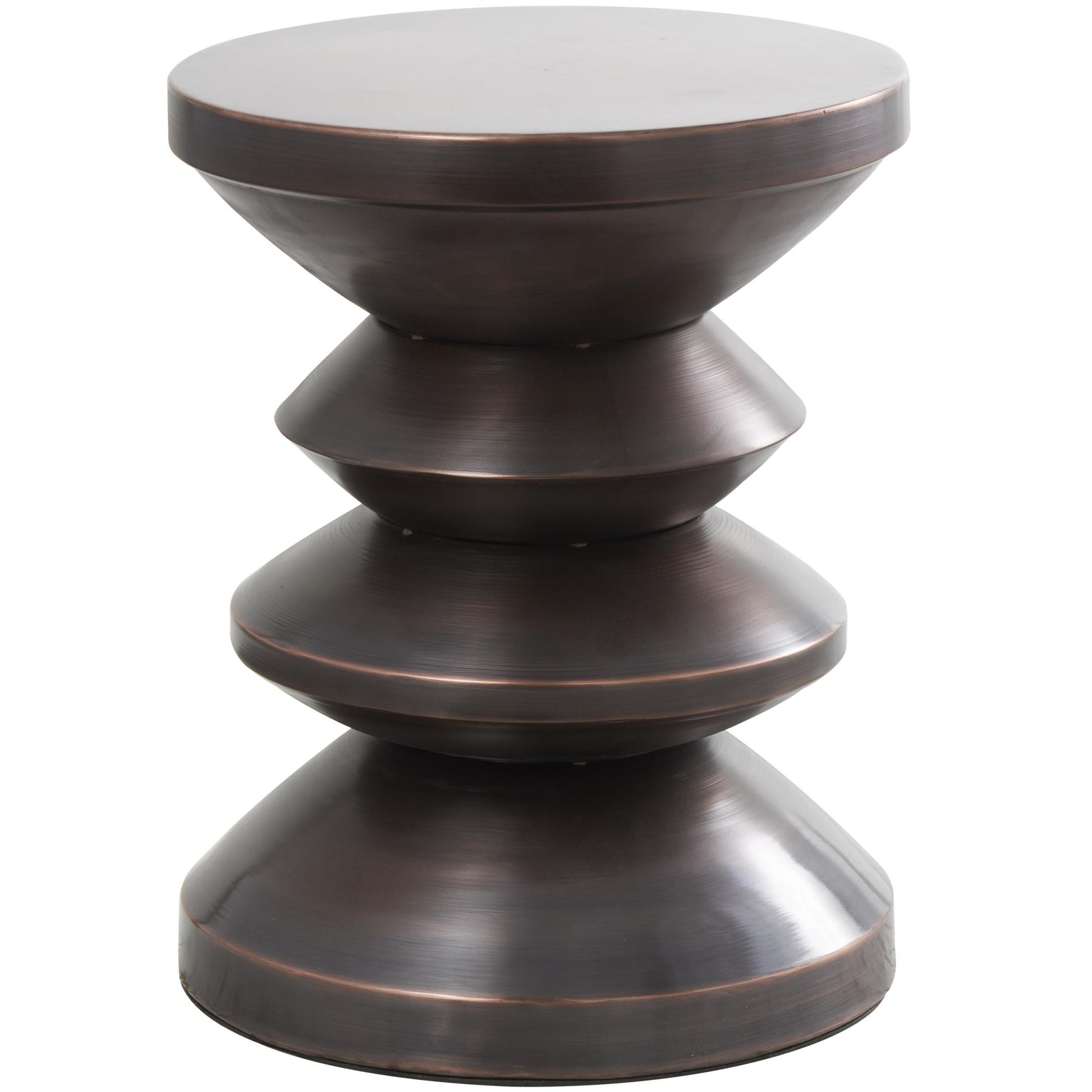 Geometric Metal Art Deco Inspired Side End Accent Table