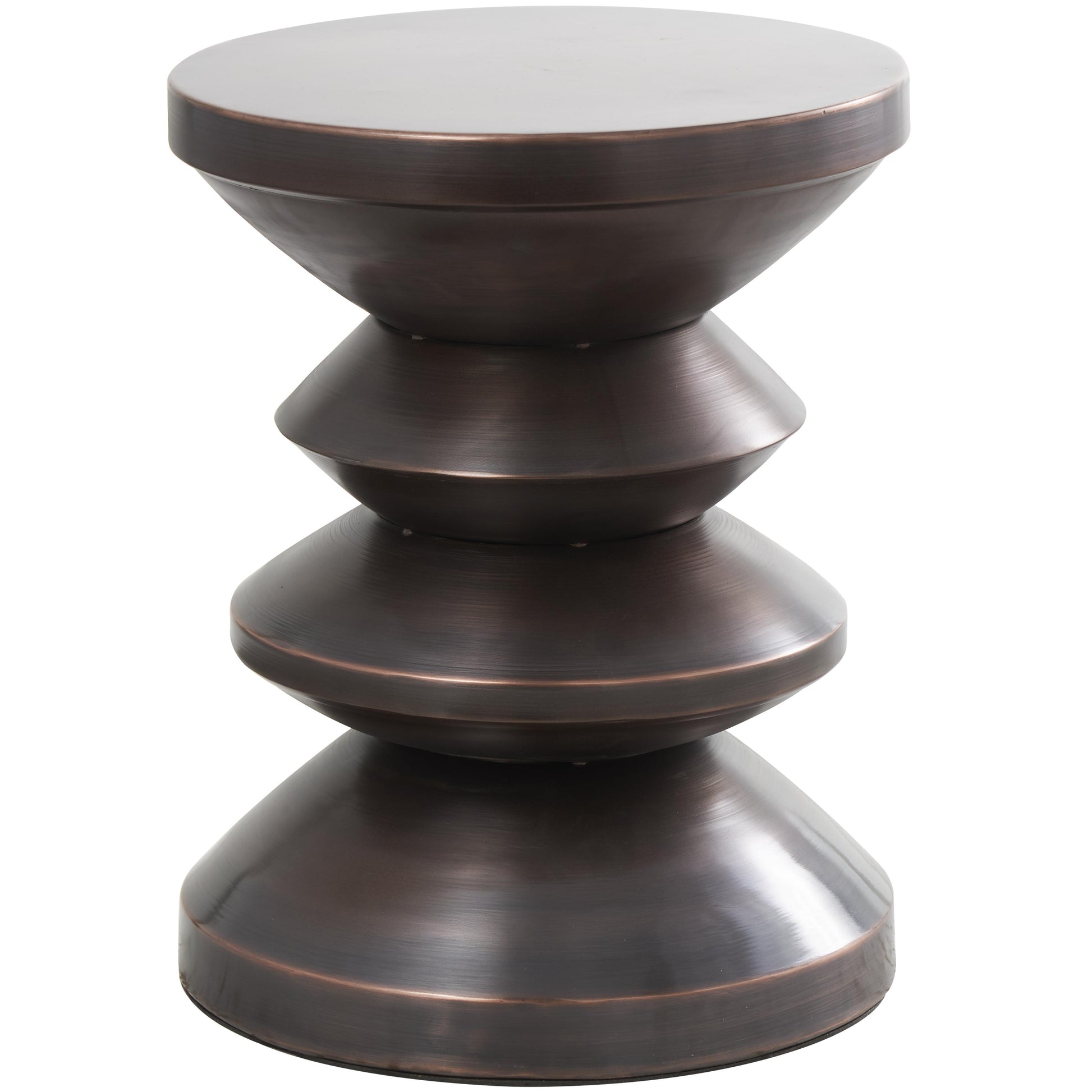 Geometric Metal Art Deco Inspired Side End Accent Table
