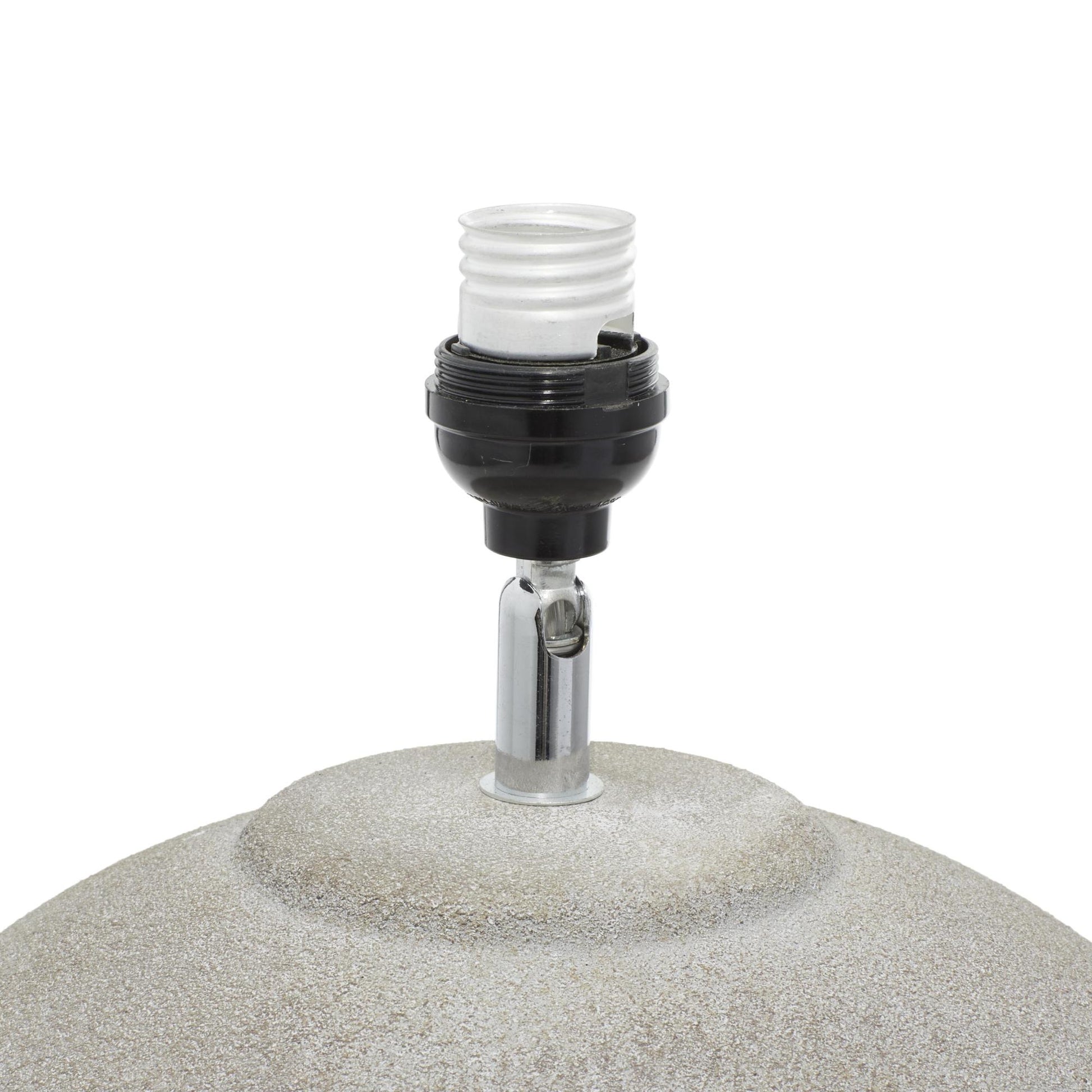 Black Ceramic Wide Rounded Textured Ombre Room Table Lamp with White Linen Shade