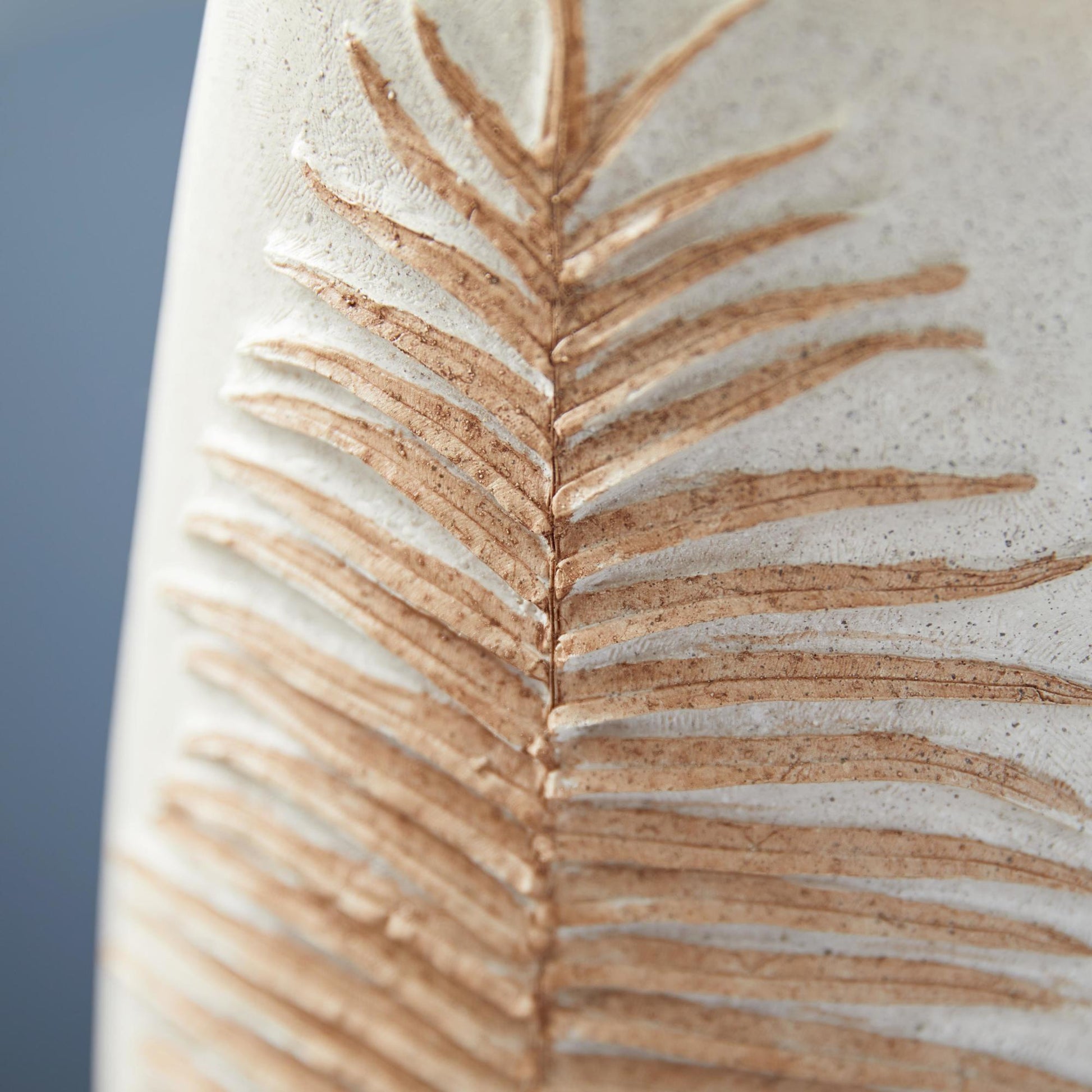 Leaf White Polystone Decorative Vase