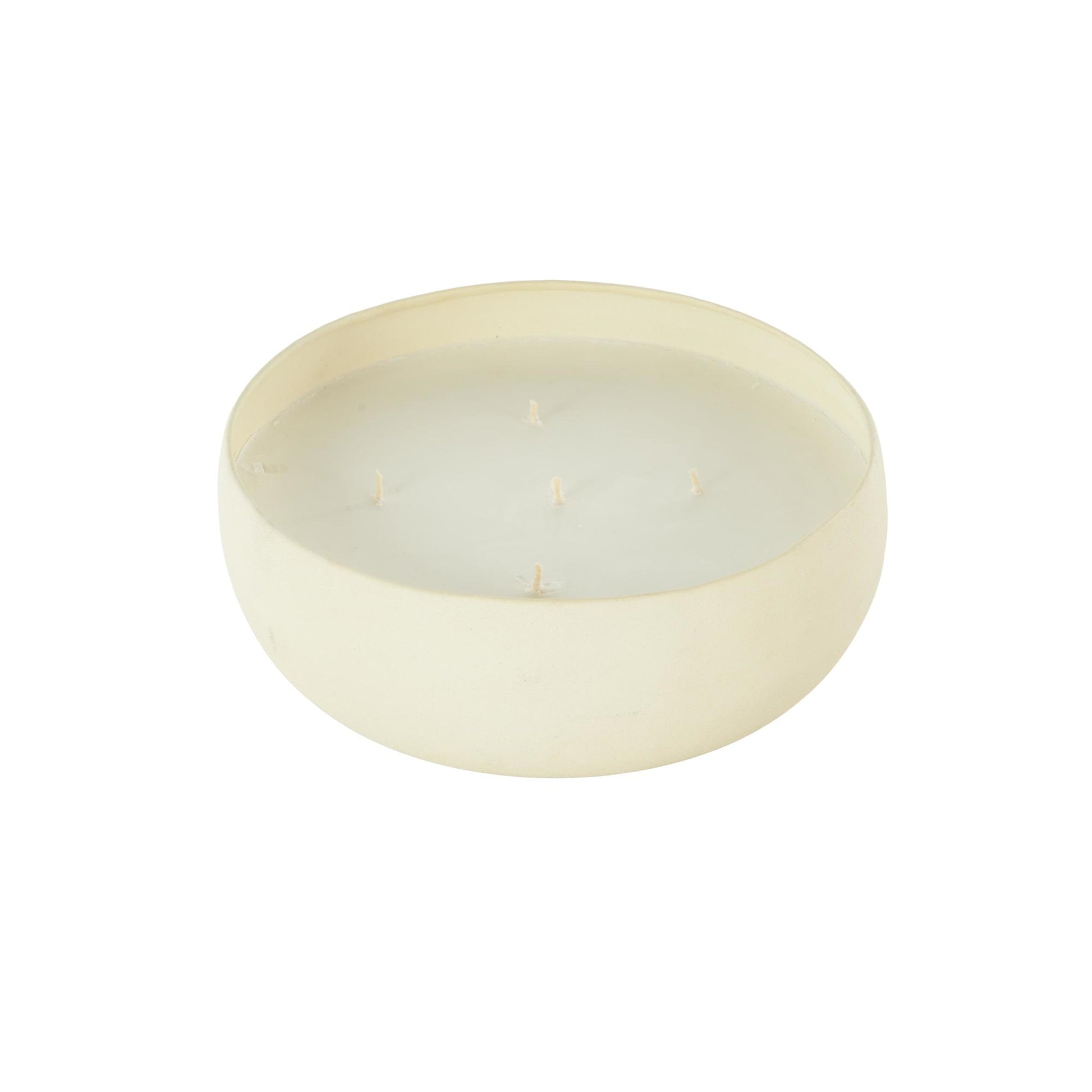 Metal Pink Blush & Poppy Scented Textured 63oz 5 Wick Decorative Candle with White Wax