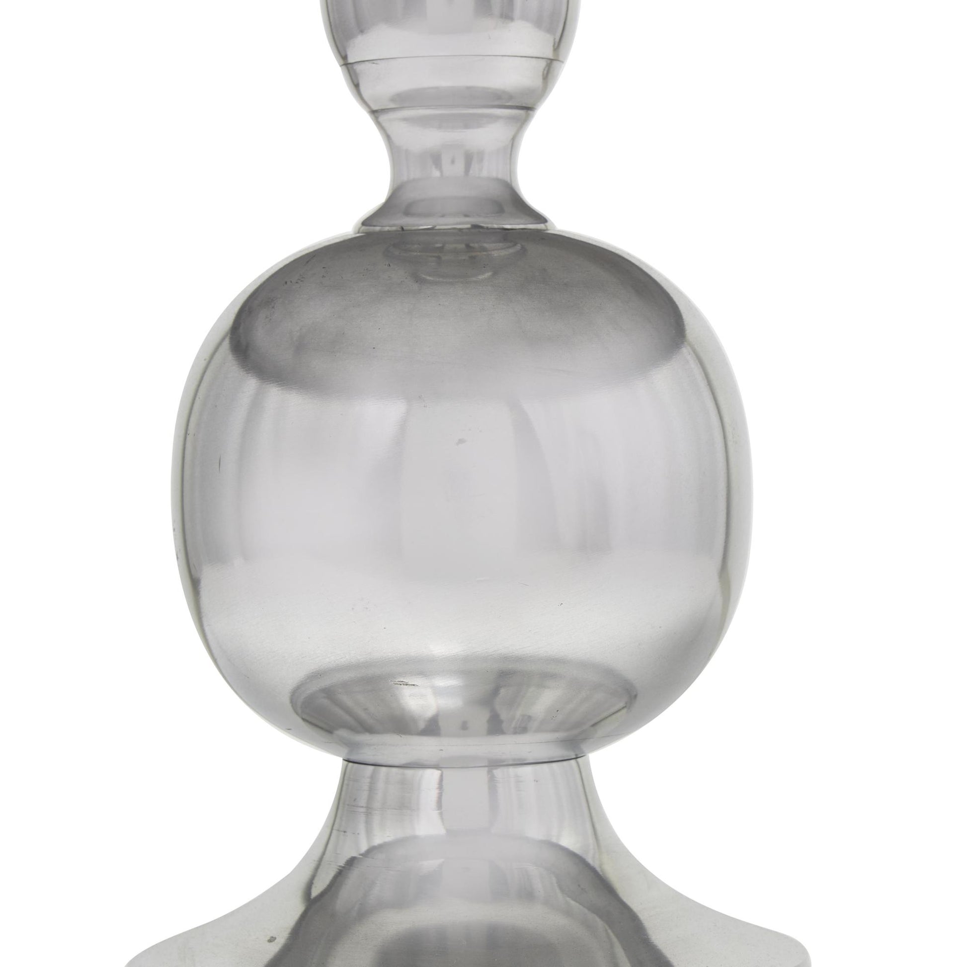 Aluminum Metal Sleek Ball Centered Base Living Room Coffee Table with Pedestal Base 30" x 30" x 19"