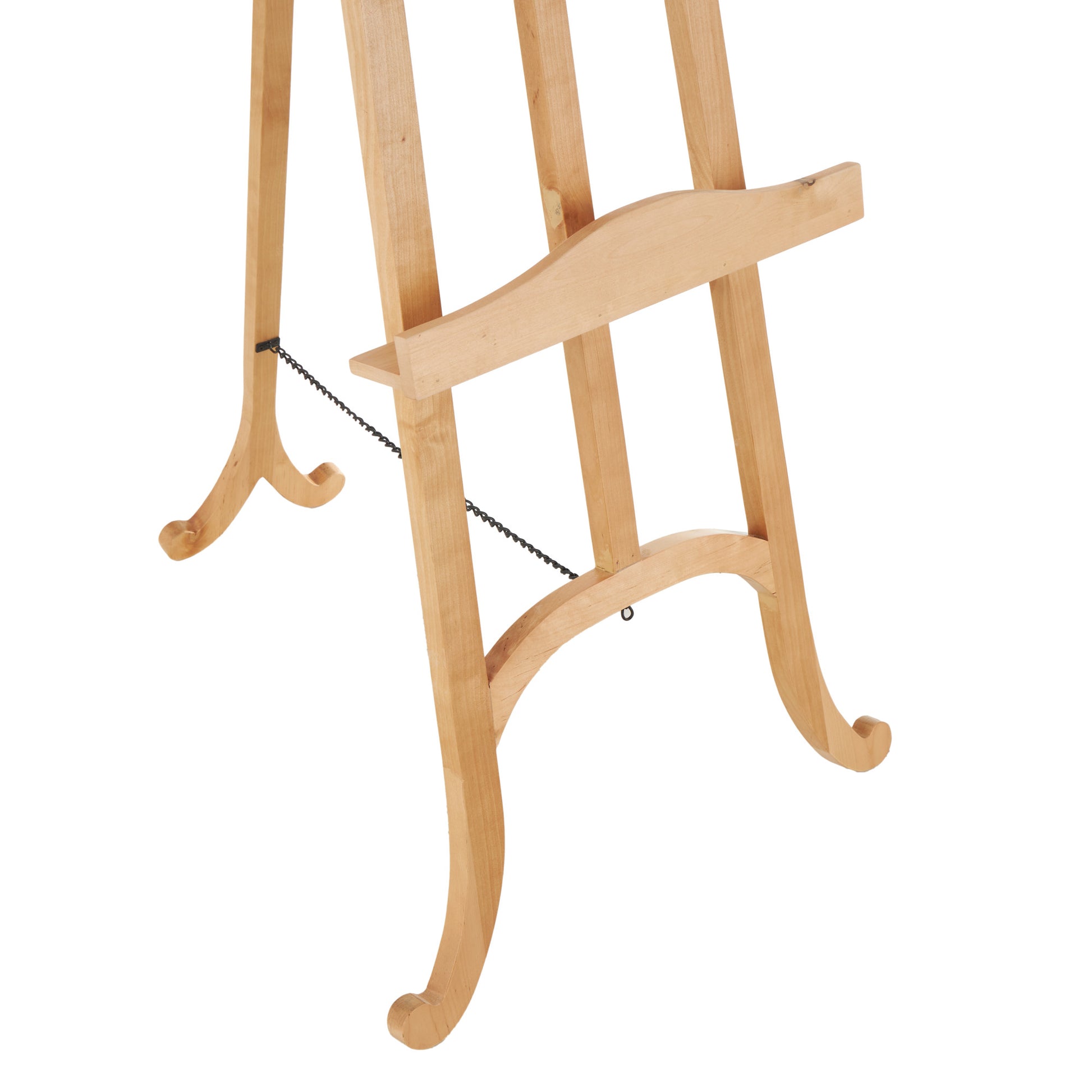 Light Brown Wood Handmade Tall Floor Display Easel with Foldable Stand