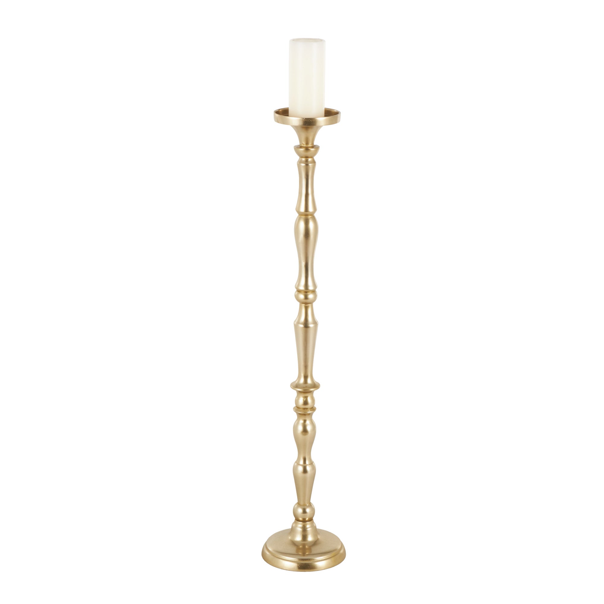Brass Aluminum Metal Floor Decorative Candle Holder