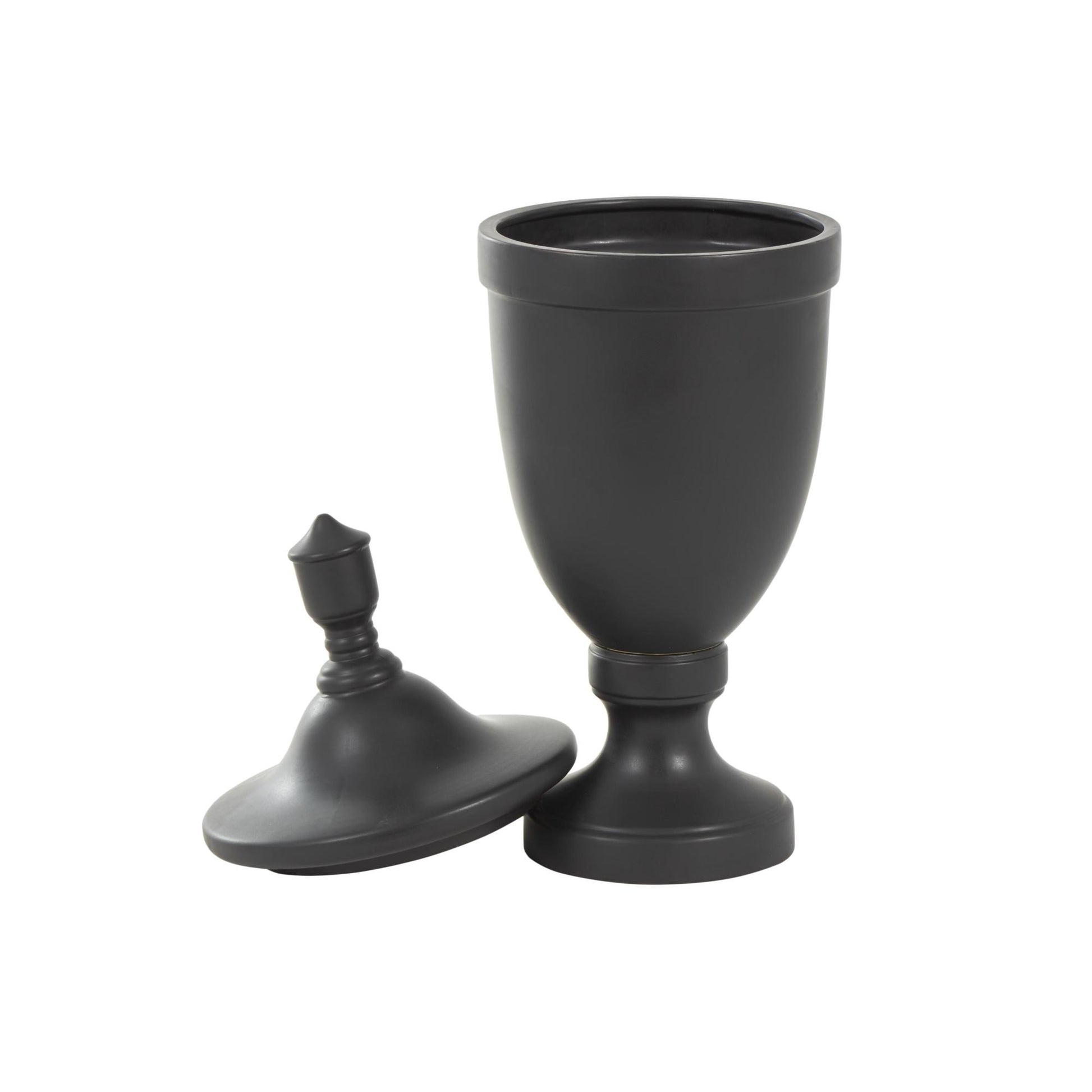 Ceramic Fluted Urn Shaped Living Room Decorative Jars with Lid
