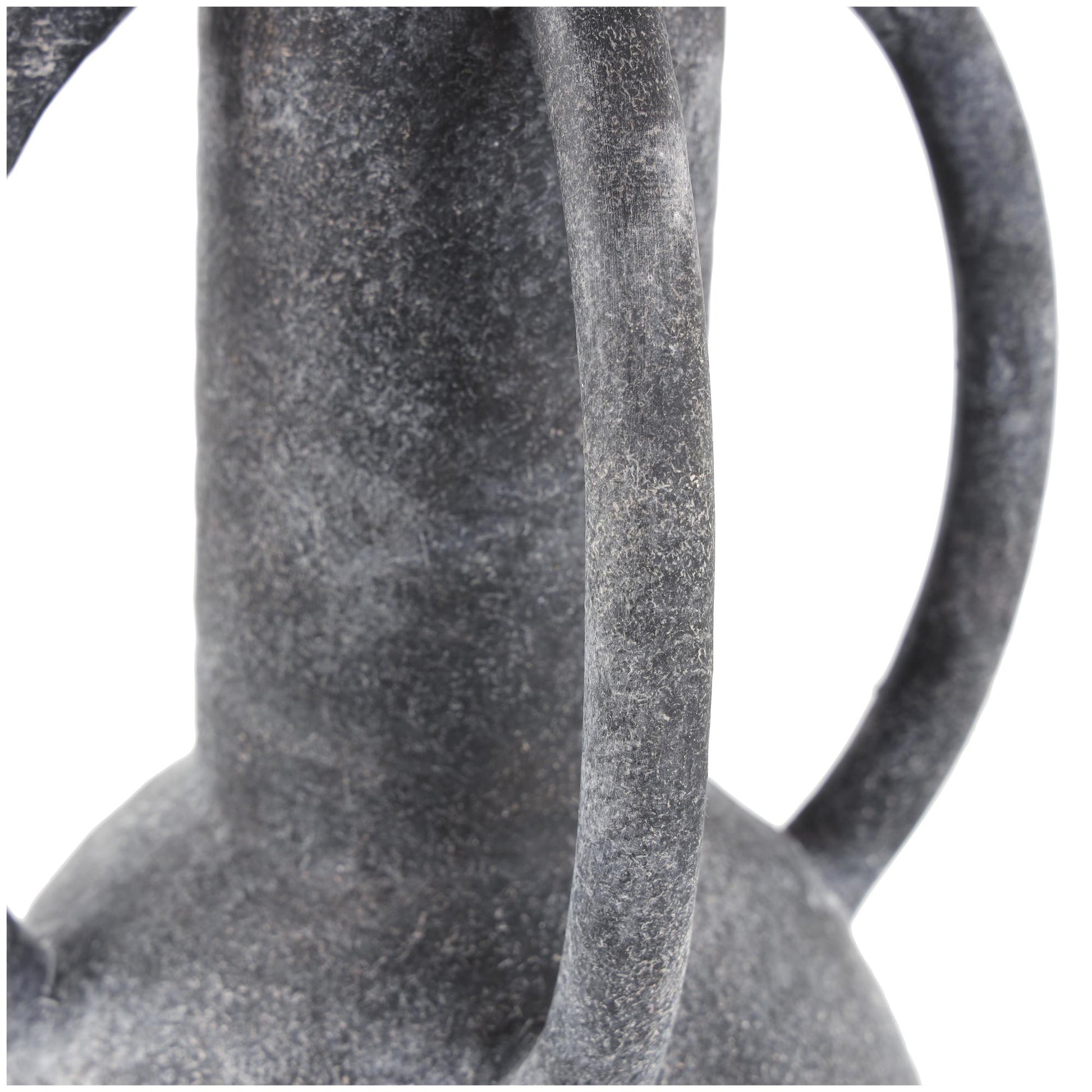 Ceramic Textured Decorative Vase with 4 Handles