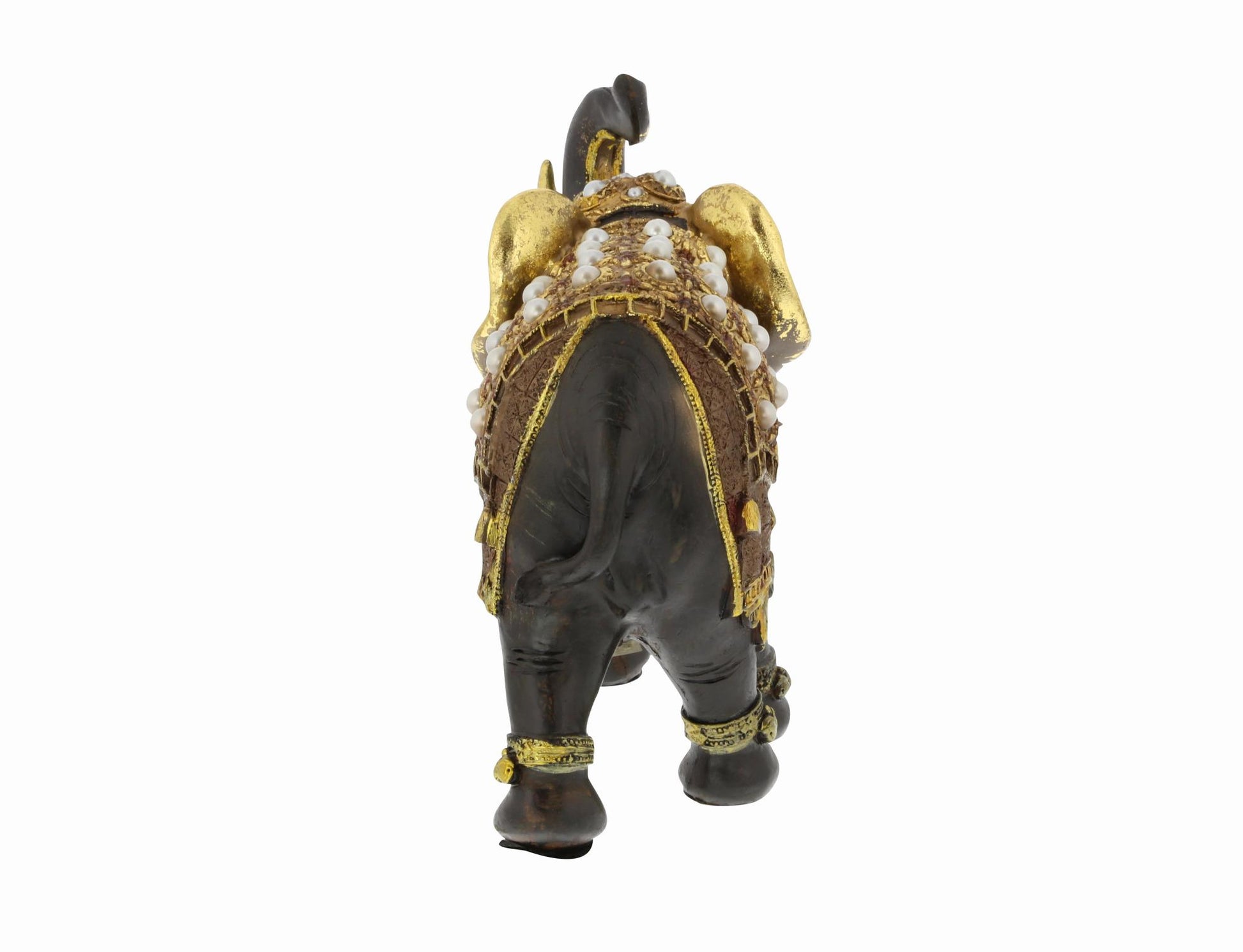Elephant Brown Polystone Handmade Decorative Sculpture