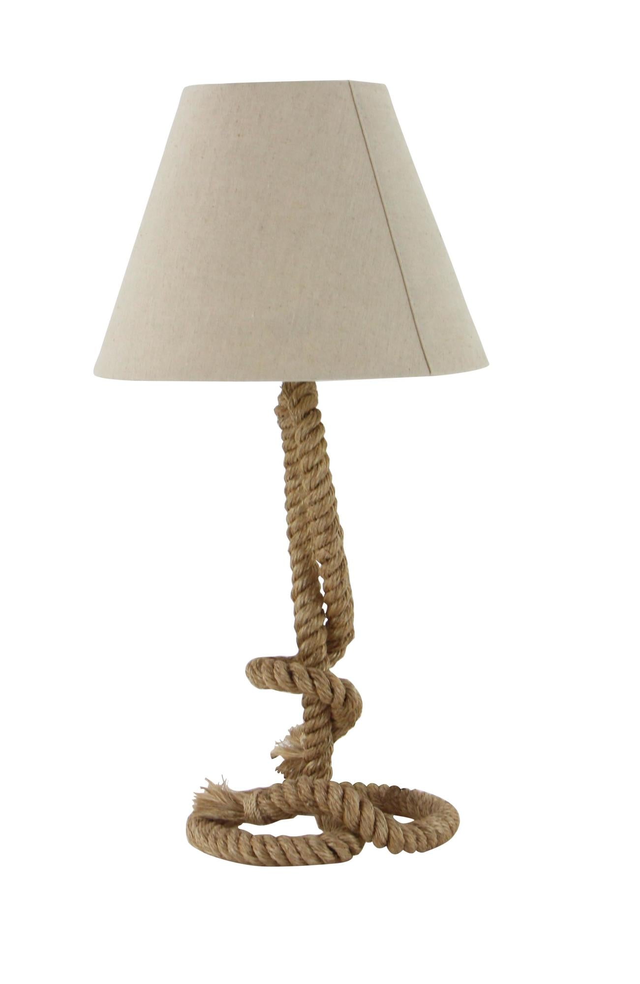 Knot Brown Jute Rope Twisted Rope Room Table Lamp