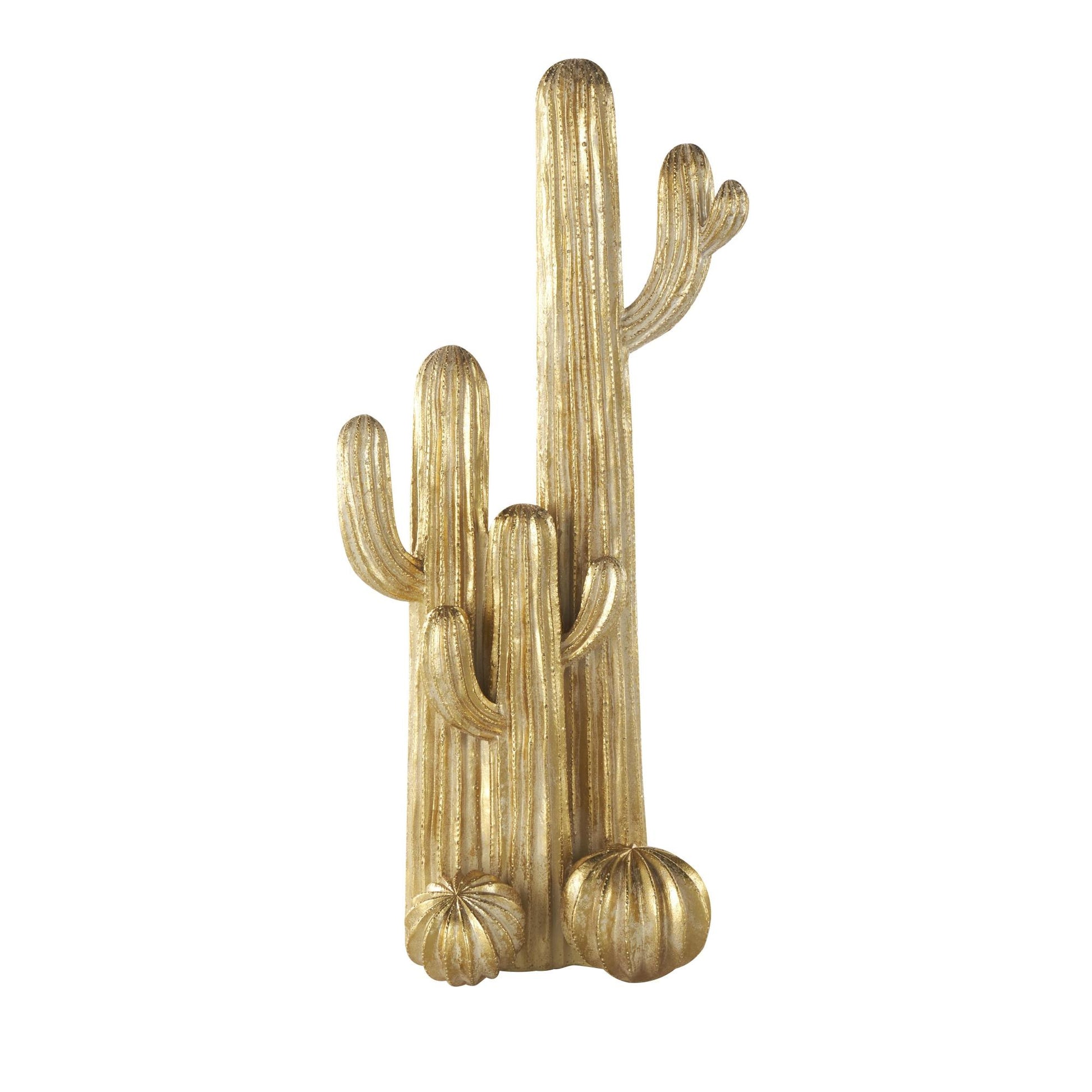Cactus Gold Resin Layered Decorative Sculpture