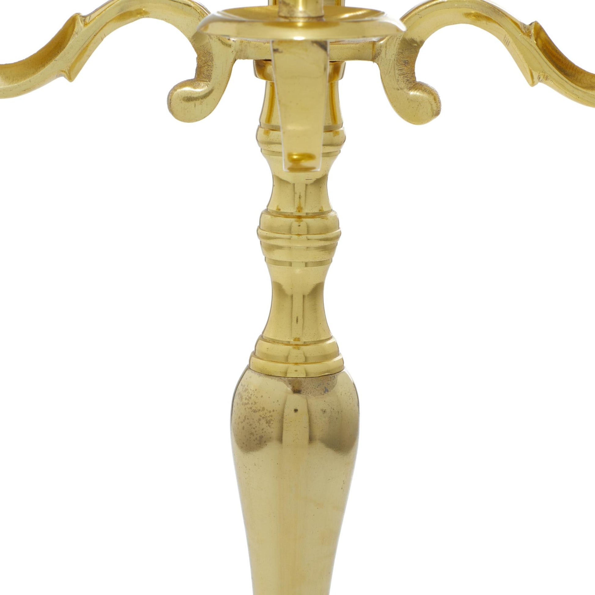 Scroll Gold Aluminum Metal Decorative Candelabra