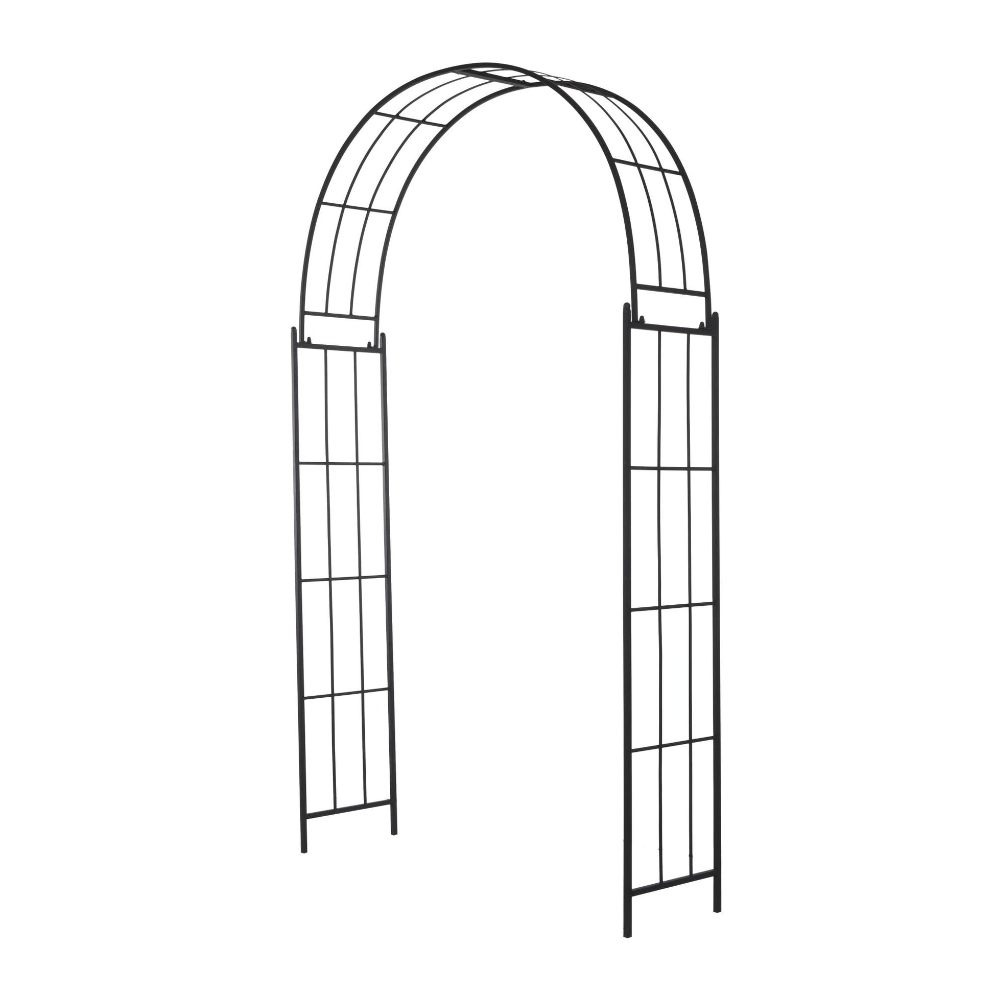 Metal Indoor Outdoor Arched Indoor Outdoor Garden Arbor with Lattice Work Sides
