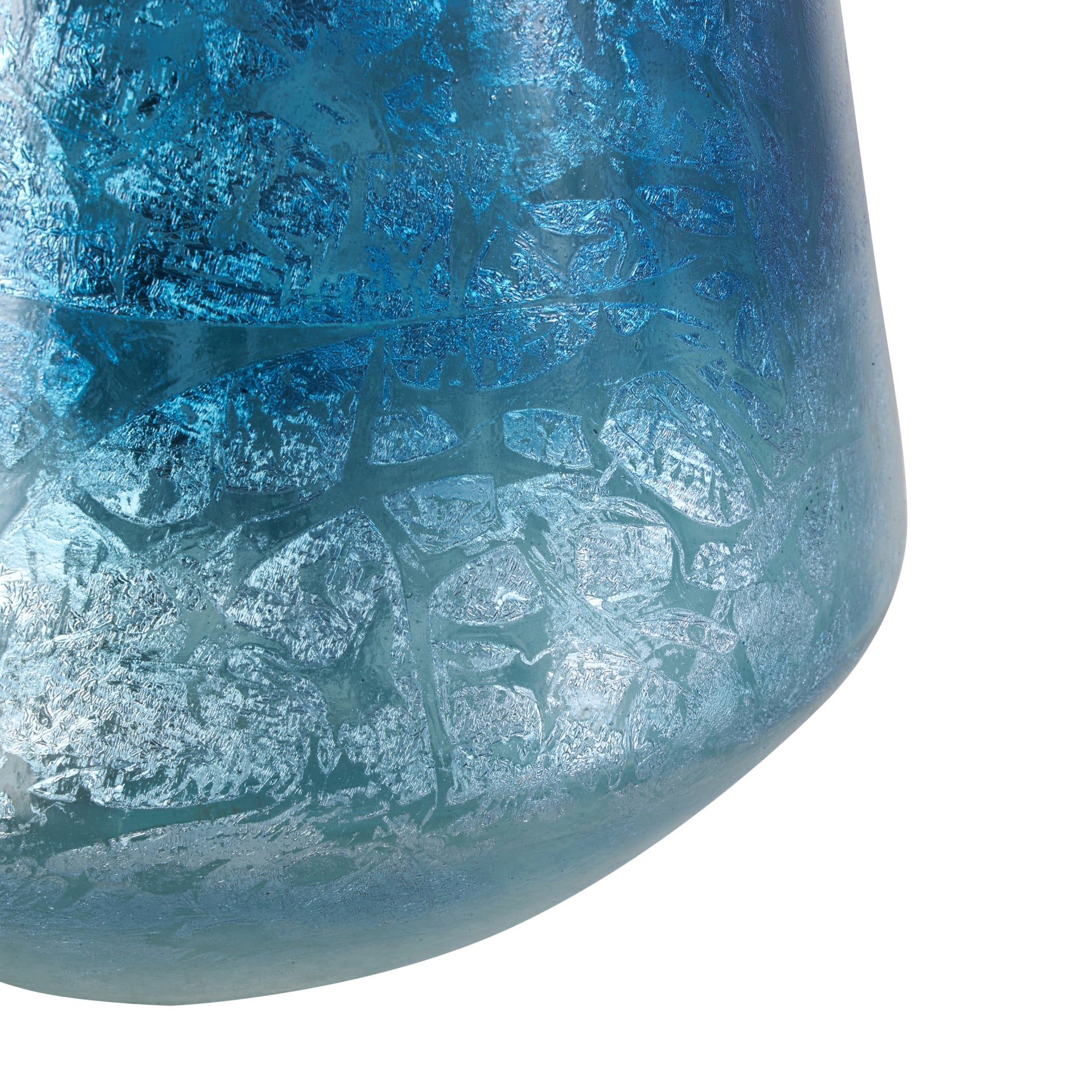 Glass Handmade Decorative Vase with Gold Rim