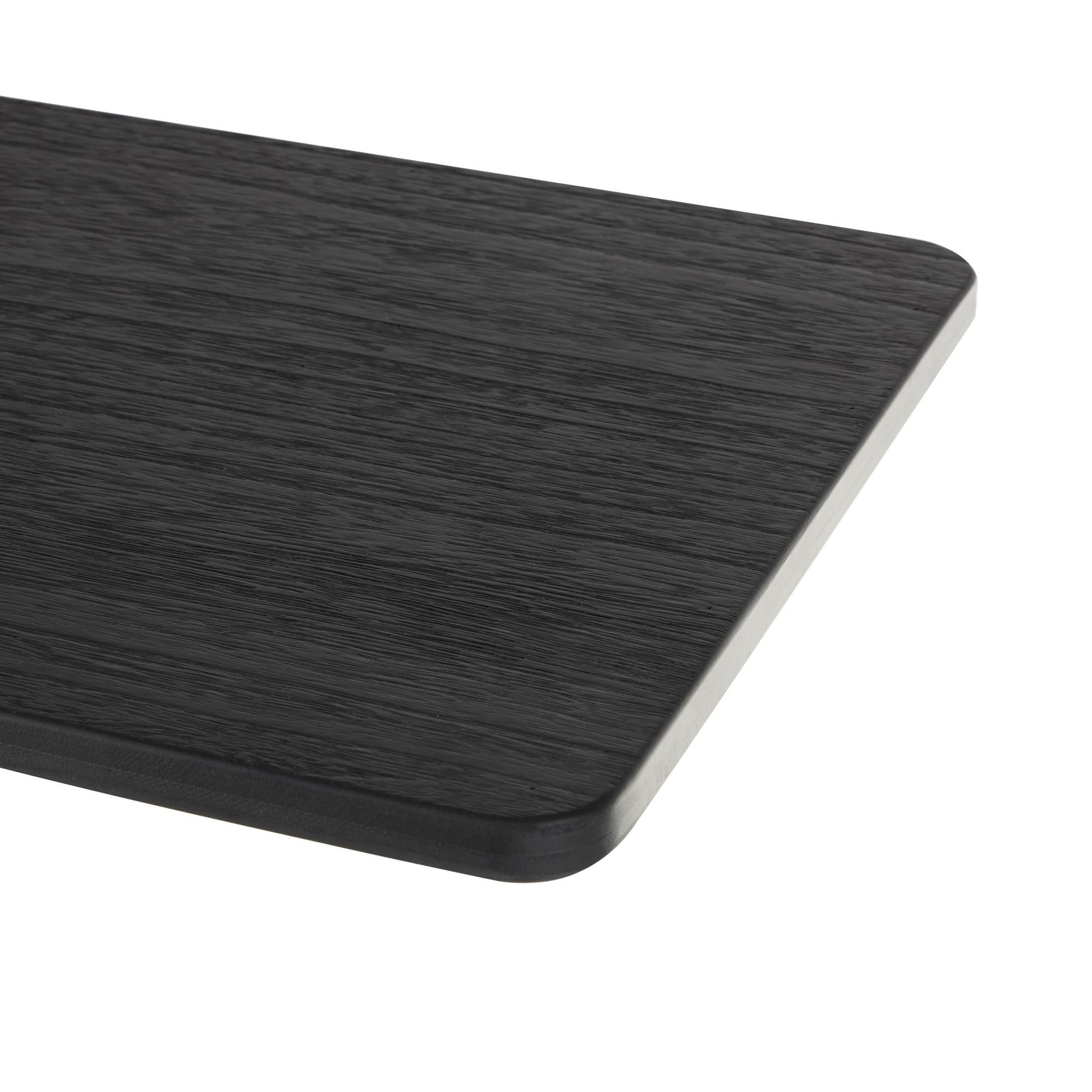 Black Wooden Rectangular Living Room Console Table with Oval Carved Pedestal Base