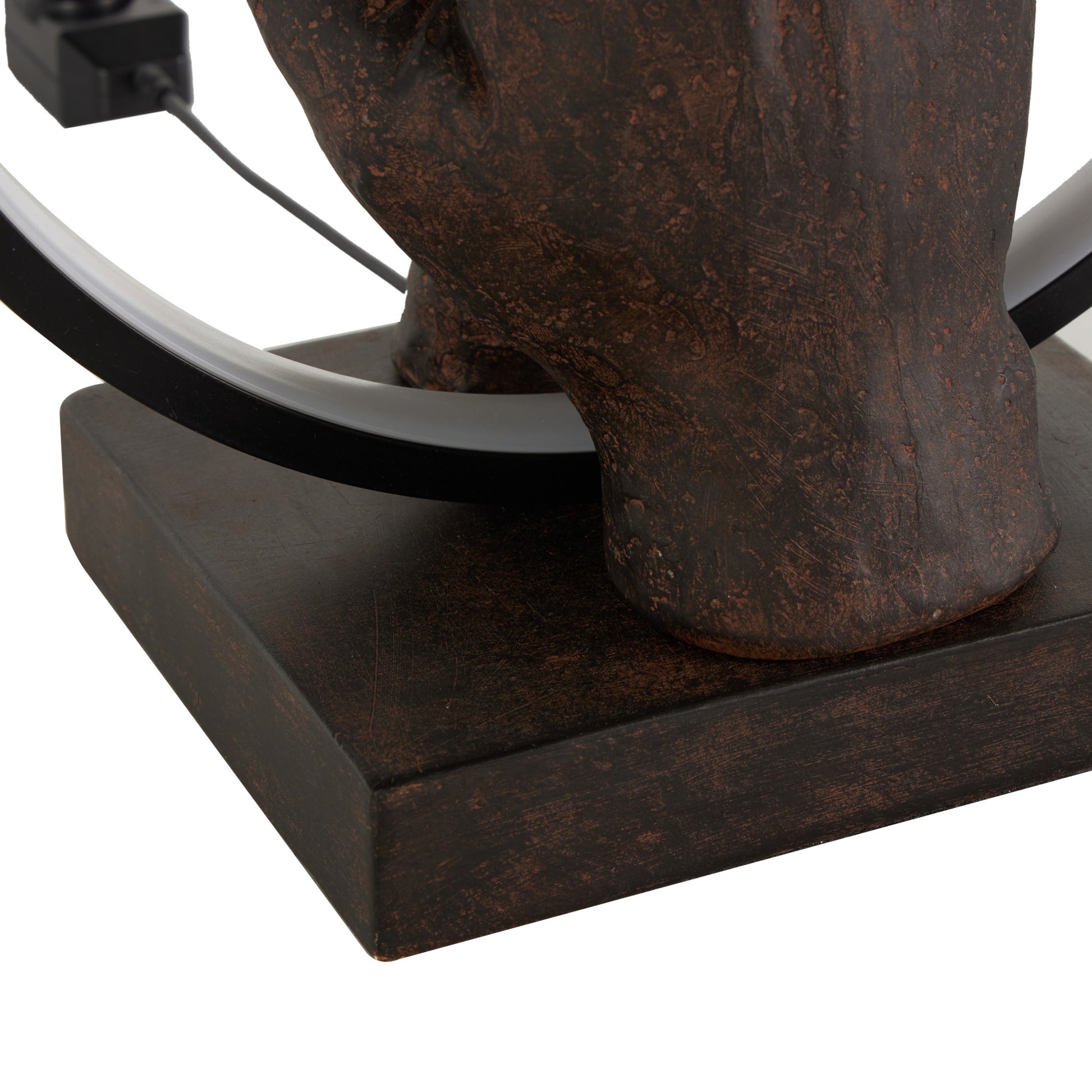 Hands Black Resin Holding Room Table Lamp with Butterfly Accents