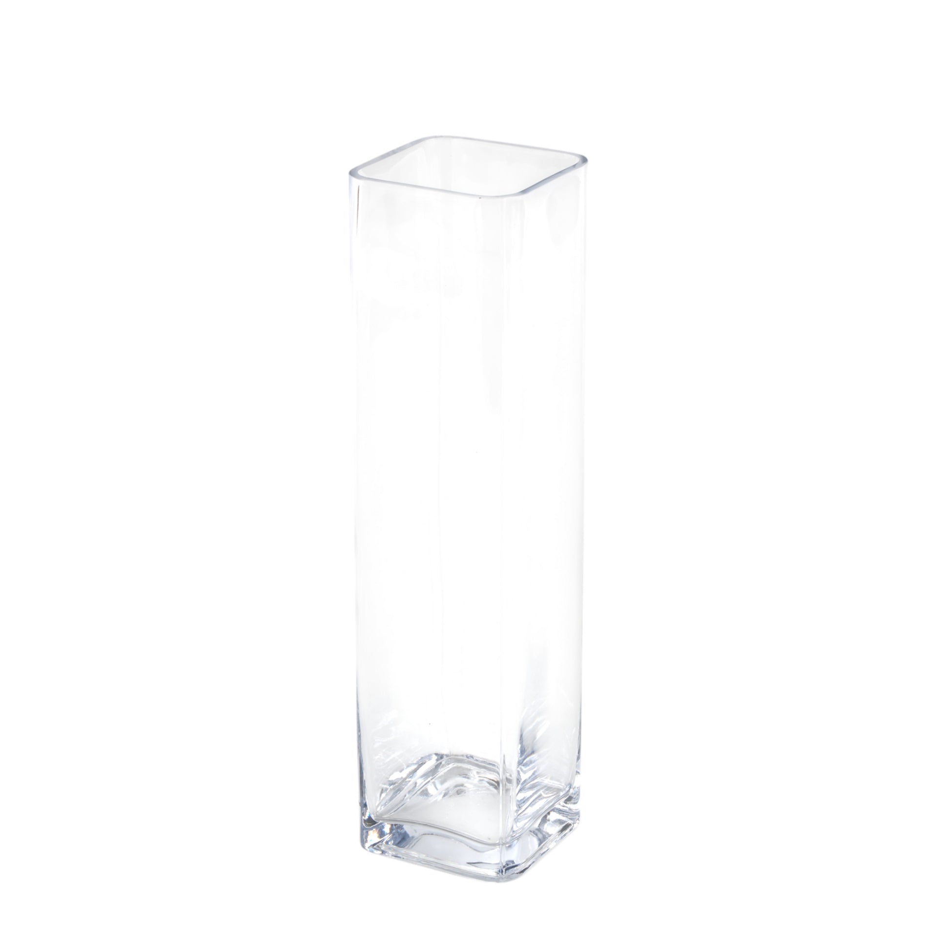 Clear Glass Tall Decorative Vase