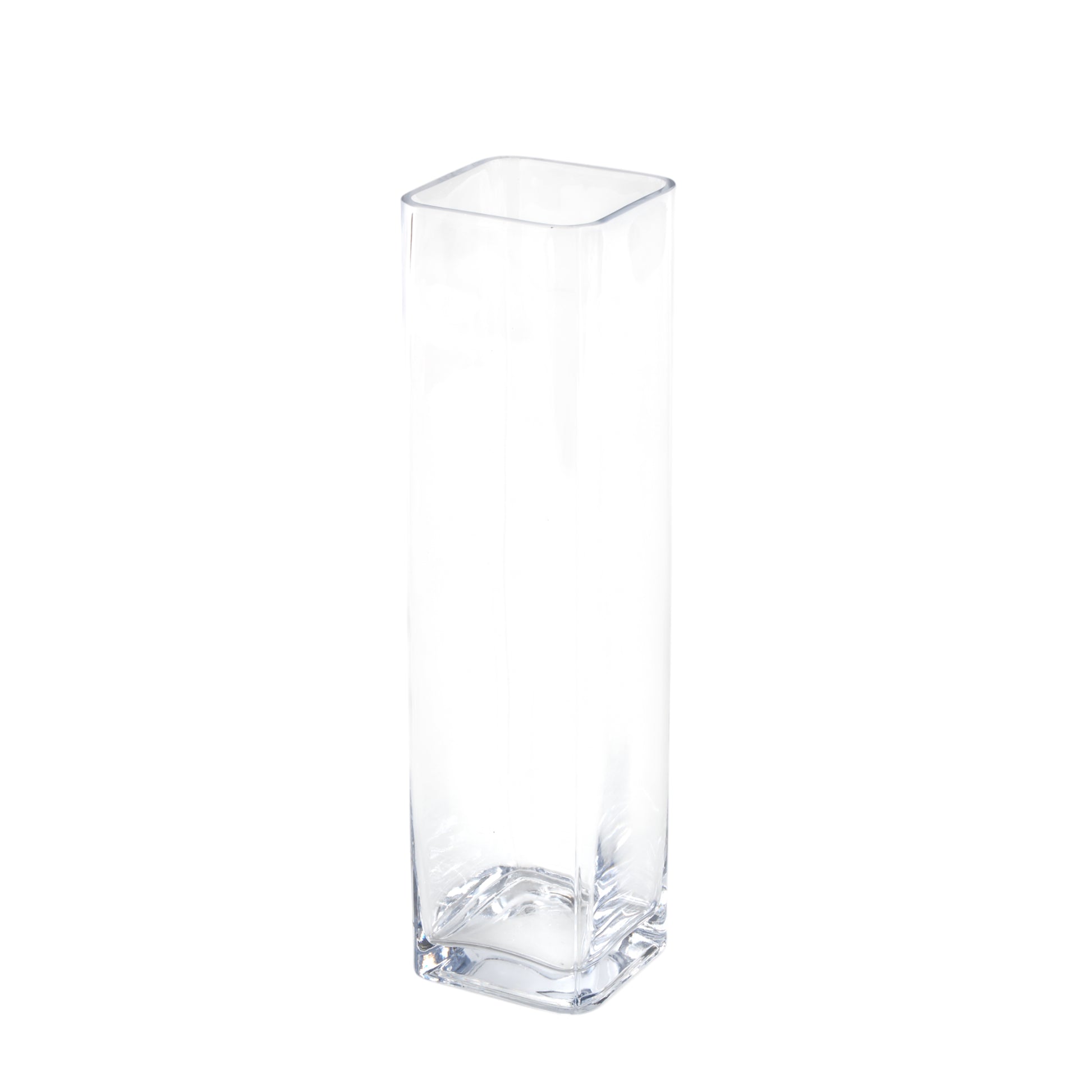 Clear Glass Tall Decorative Vase