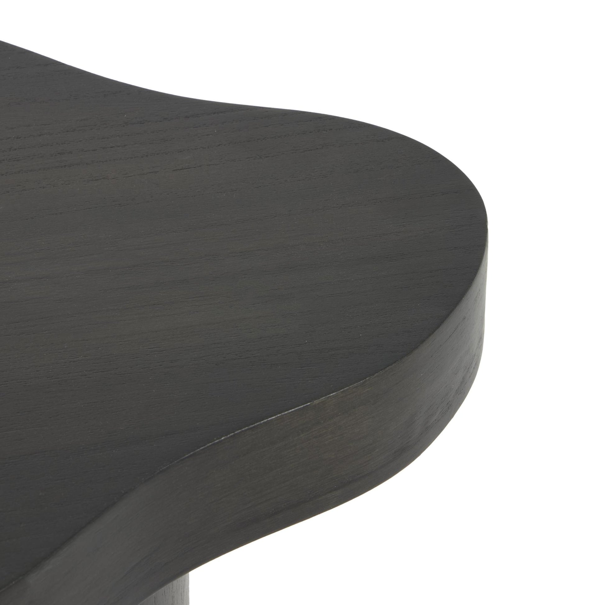 Wood Pedestal Side End Accent Table with Rounded Square Top