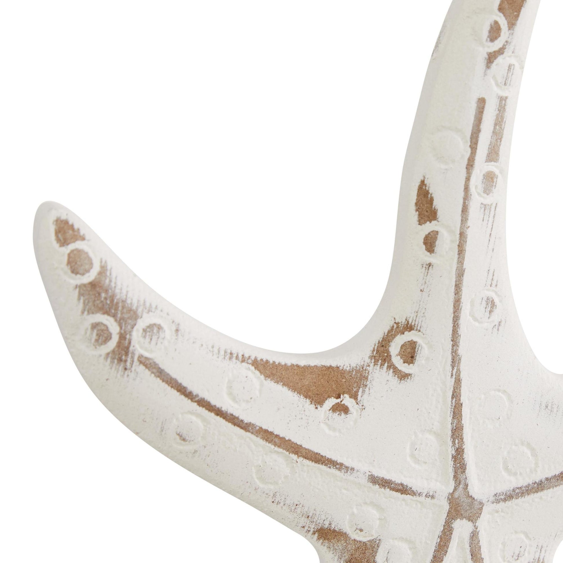 Set of 3 Sea Life White Plastic Decorative Sculpture