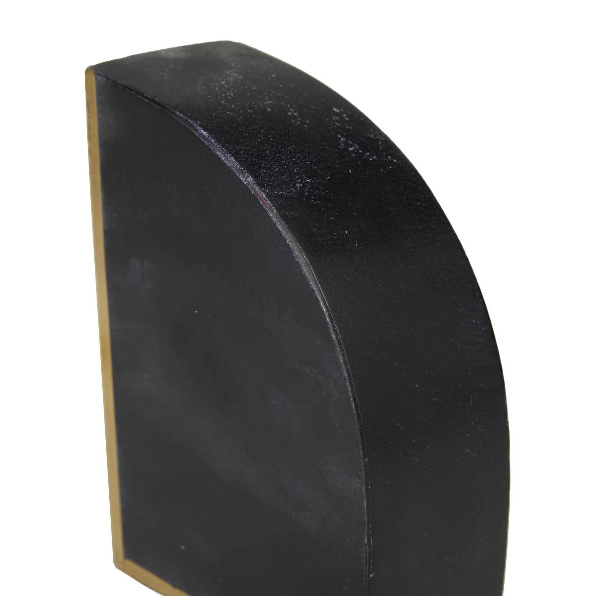 CosmoLiving by Cosmopolitan Set of 2 Geometric Marble 8 lbs Decorative Bookends with Gold Inlay