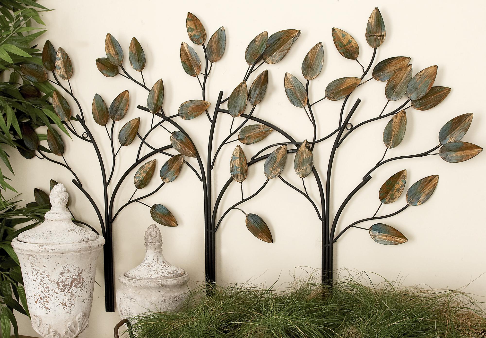 Tree Brown Metal Home Wall Decor