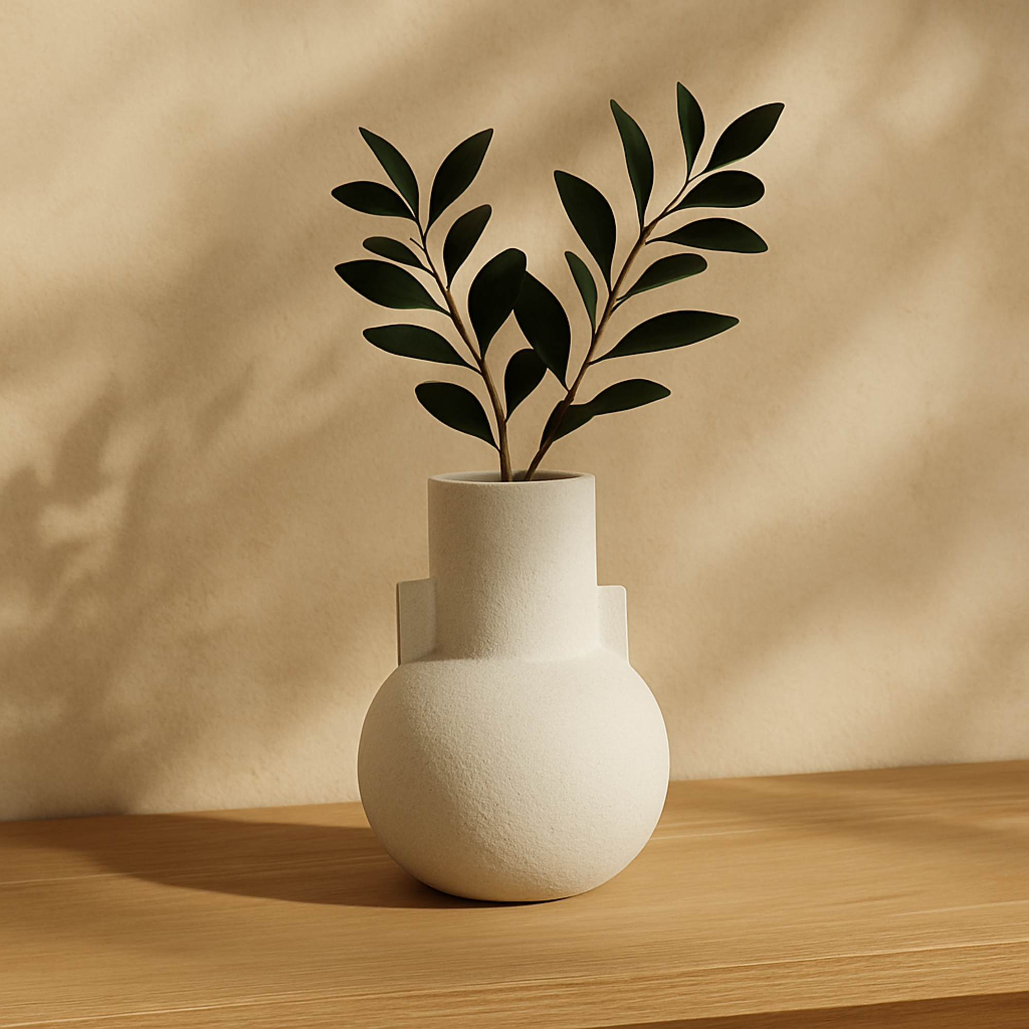 CosmoLiving by Cosmopolitan White Ceramic Handmade Decorative Vase