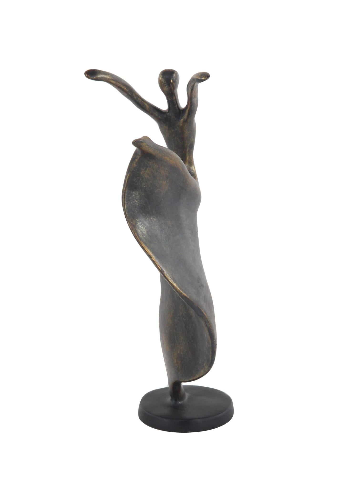 Dancer Brass Polystone Decorative Sculpture