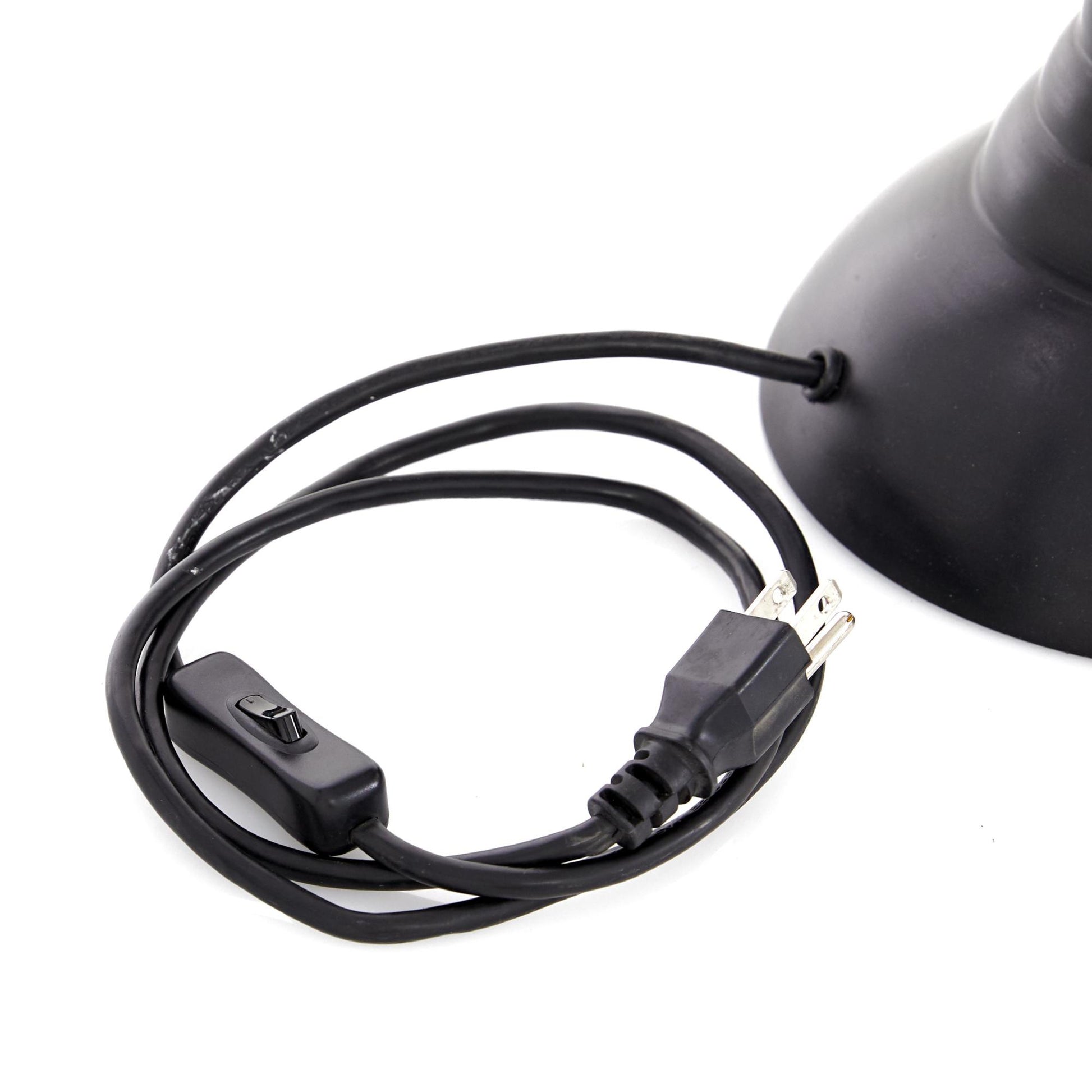 Black Aluminum Metal Pulley Room Desk Lamp with Copper Accents