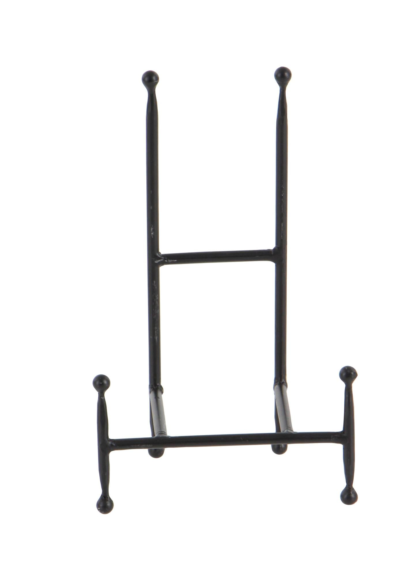 Set of 4 Black Metal Tabletop Rectangular Display Easel with Ball Accents