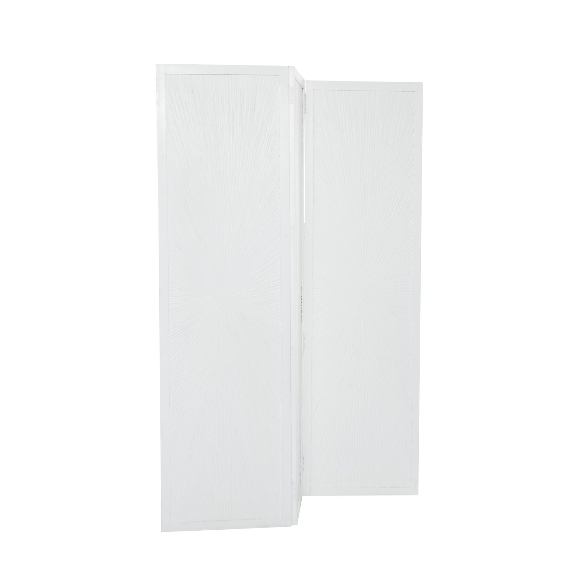 Mango Wood Foldable Partition 3 Panel Partition Room Divider Screen with Carved Design 59" x 1" x 70"