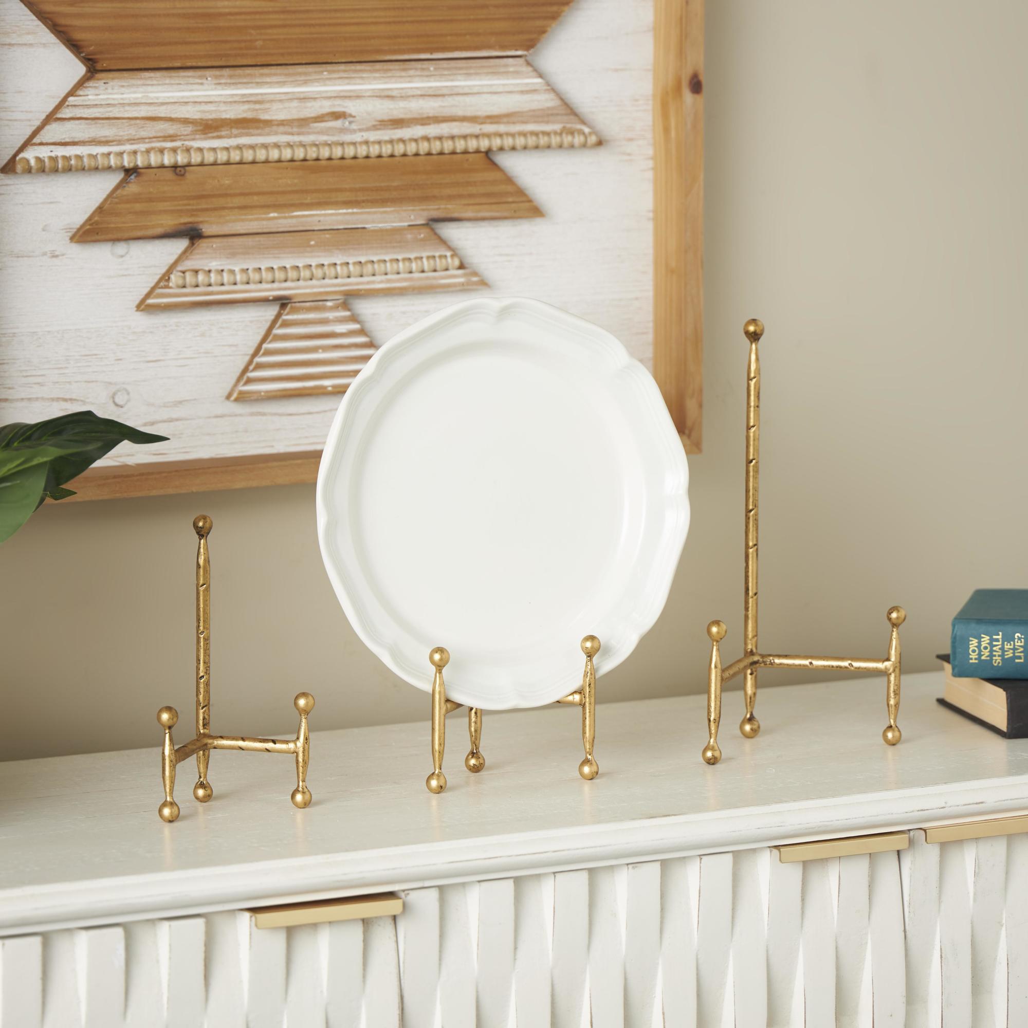 Set of 3 Metal Display Easel with Ball Accents