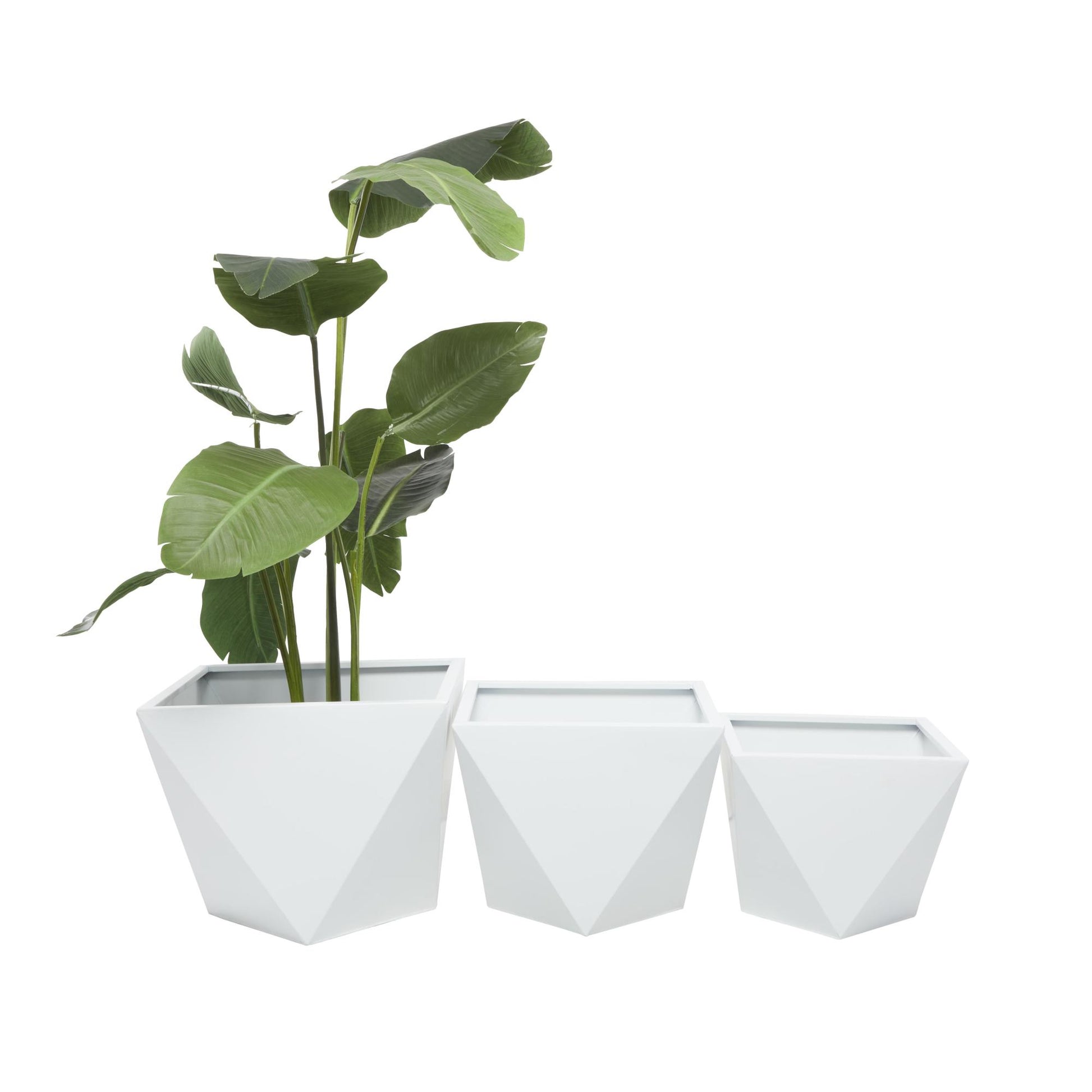 CosmoLiving by Cosmopolitan Set of 3 Metal Indoor Outdoor Planter