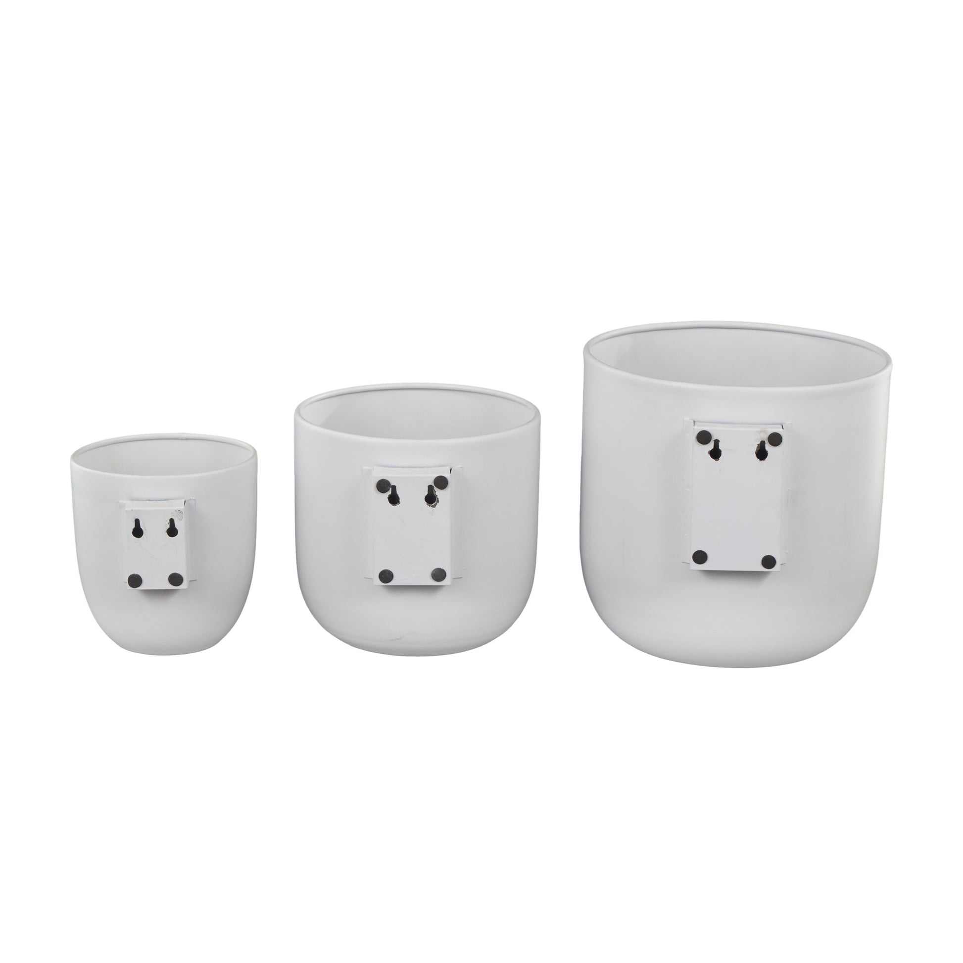 Set of 3 Metal Floating Indoor Outdoor Wall Planter