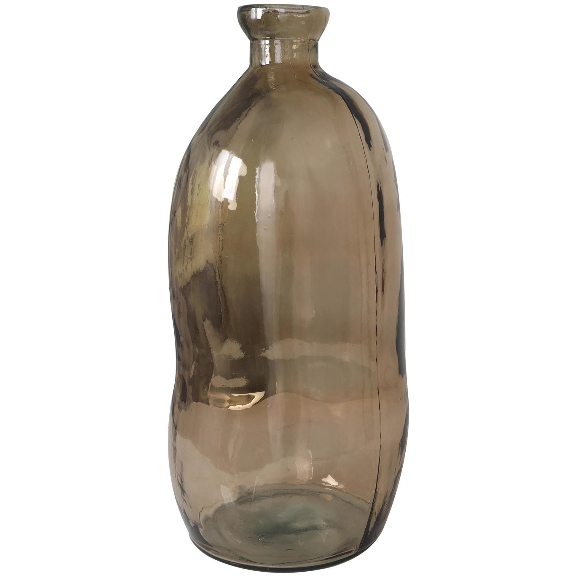 Abstract Recycled Glass Handmade Spanish Bottleneck Decorative Vase