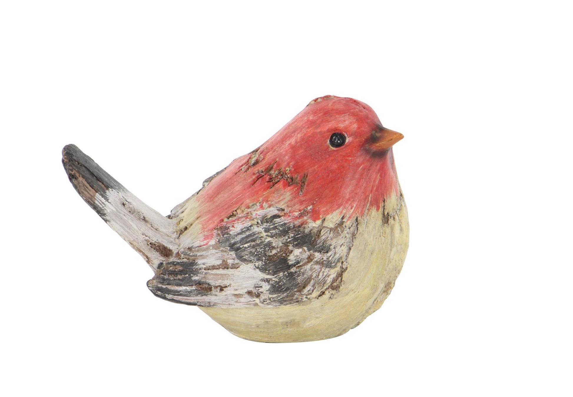Set of 4 Bird Multi Colored Polystone Decorative Sculpture