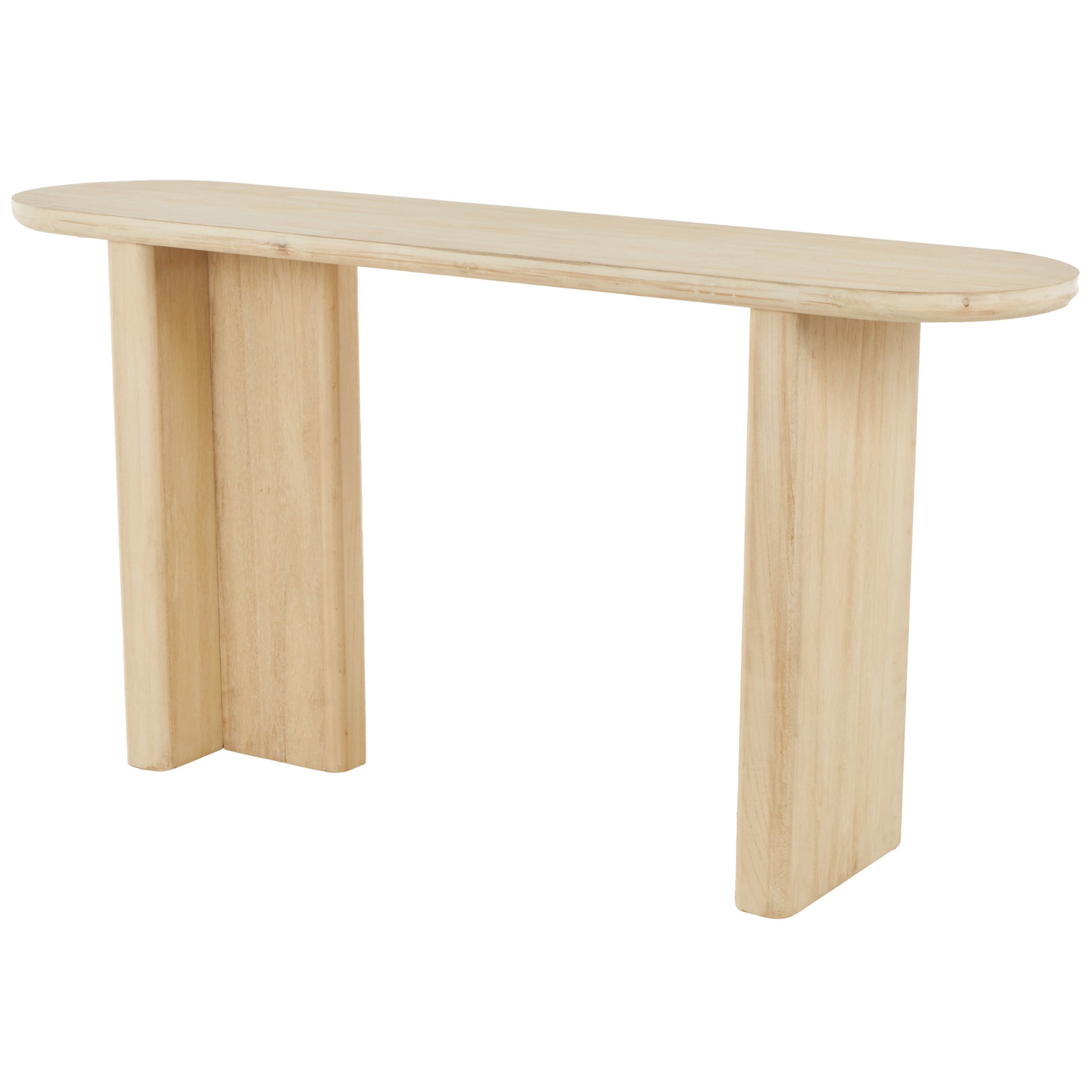 Light Brown Wood Handmade Living Room Console Table