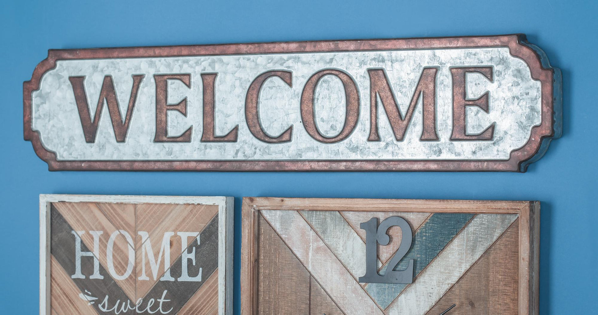 Sign Brown Metal Welcome Home Wall Decor