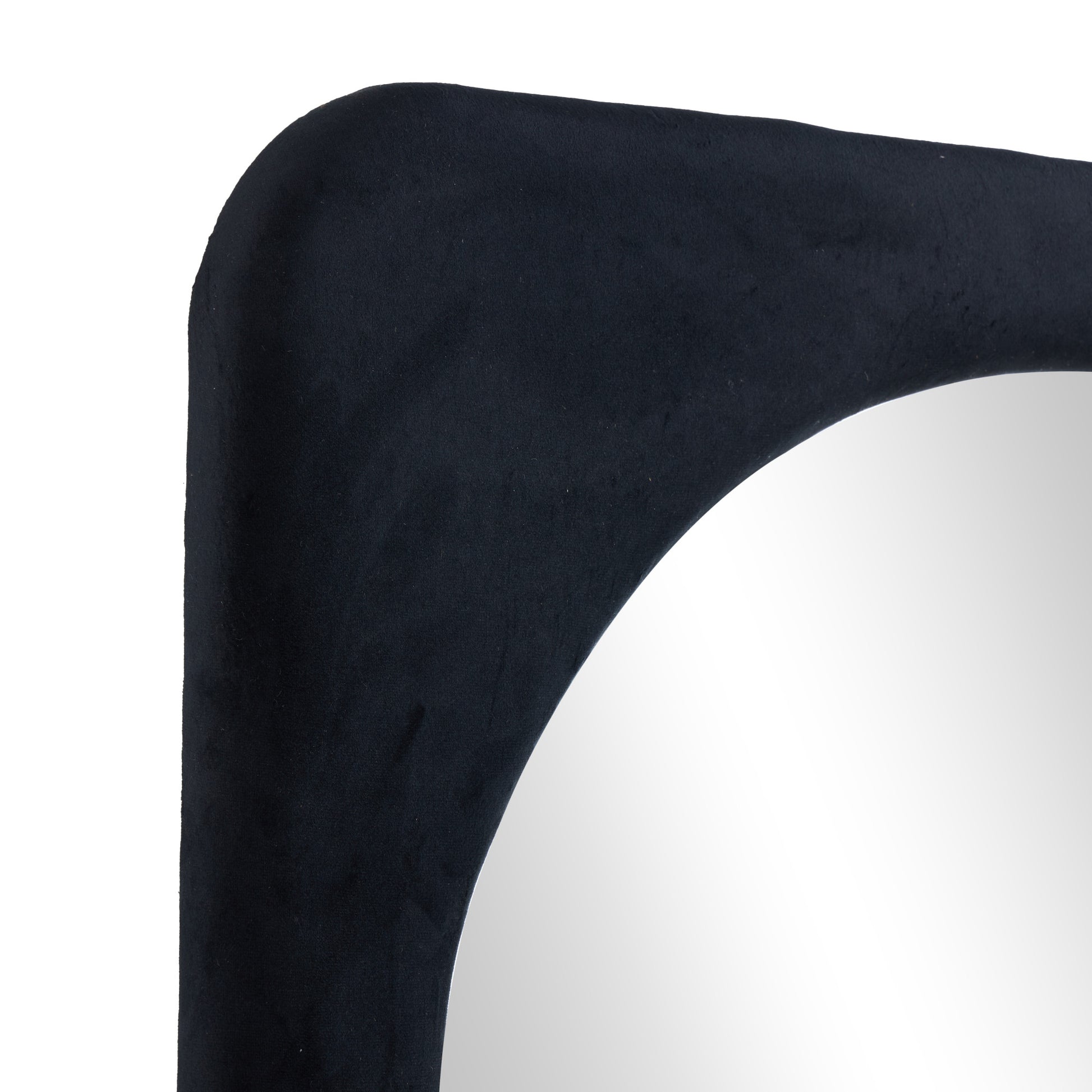 Velvet Wavy Room Floor Mirror