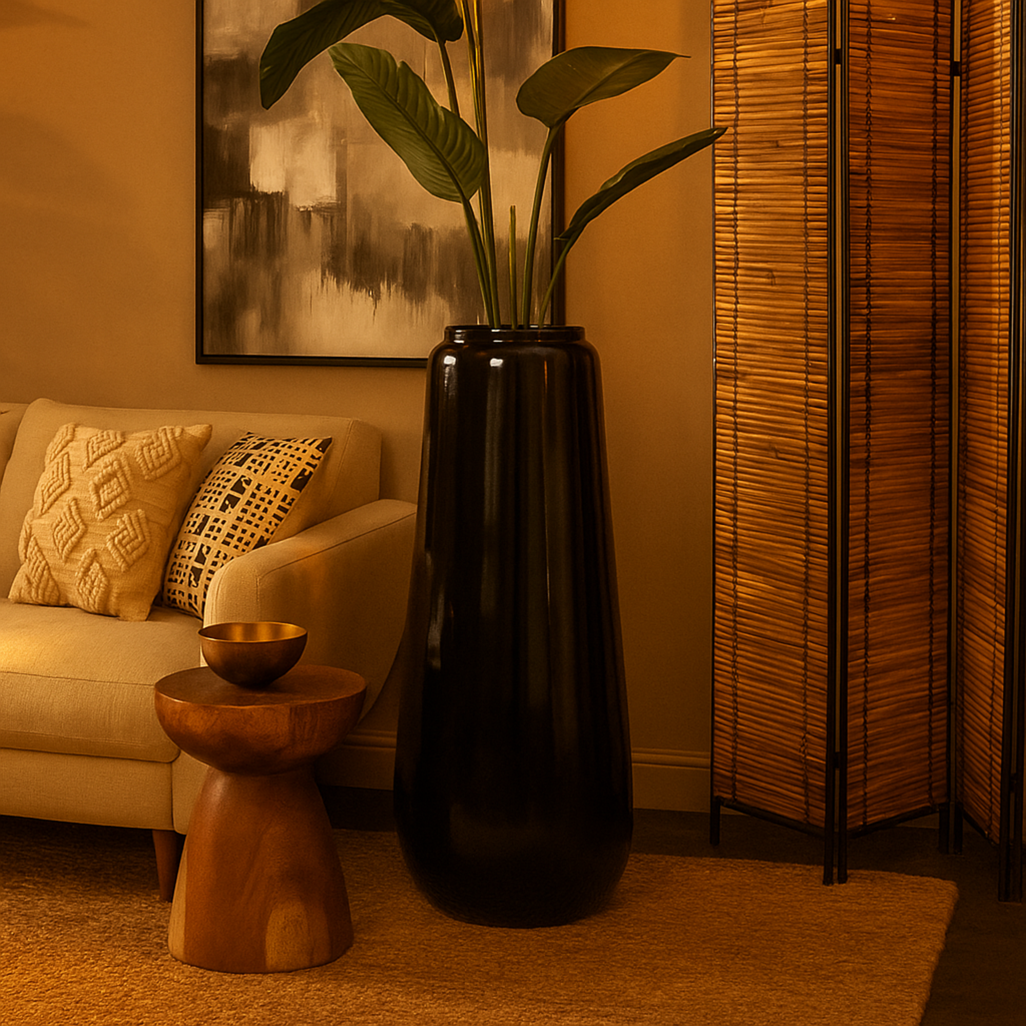 Resin Tall Floor Decorative Vase