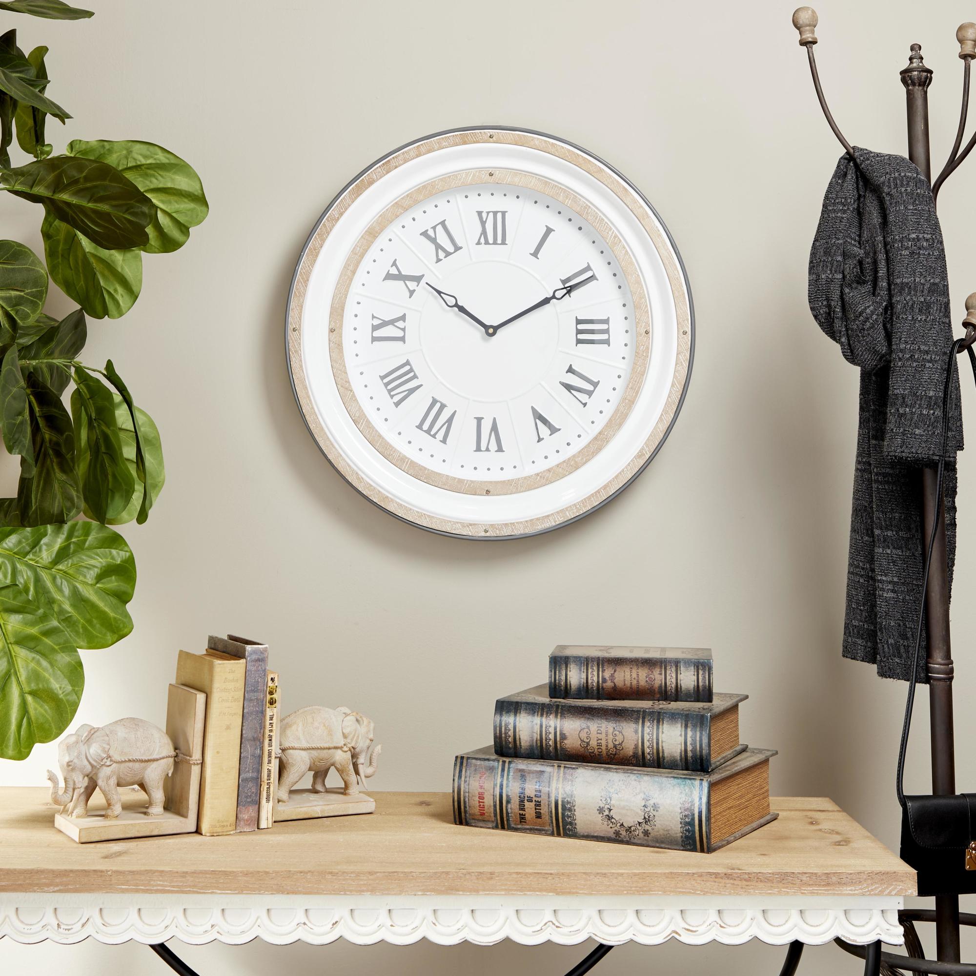 White Metal Decorative Wall Clock